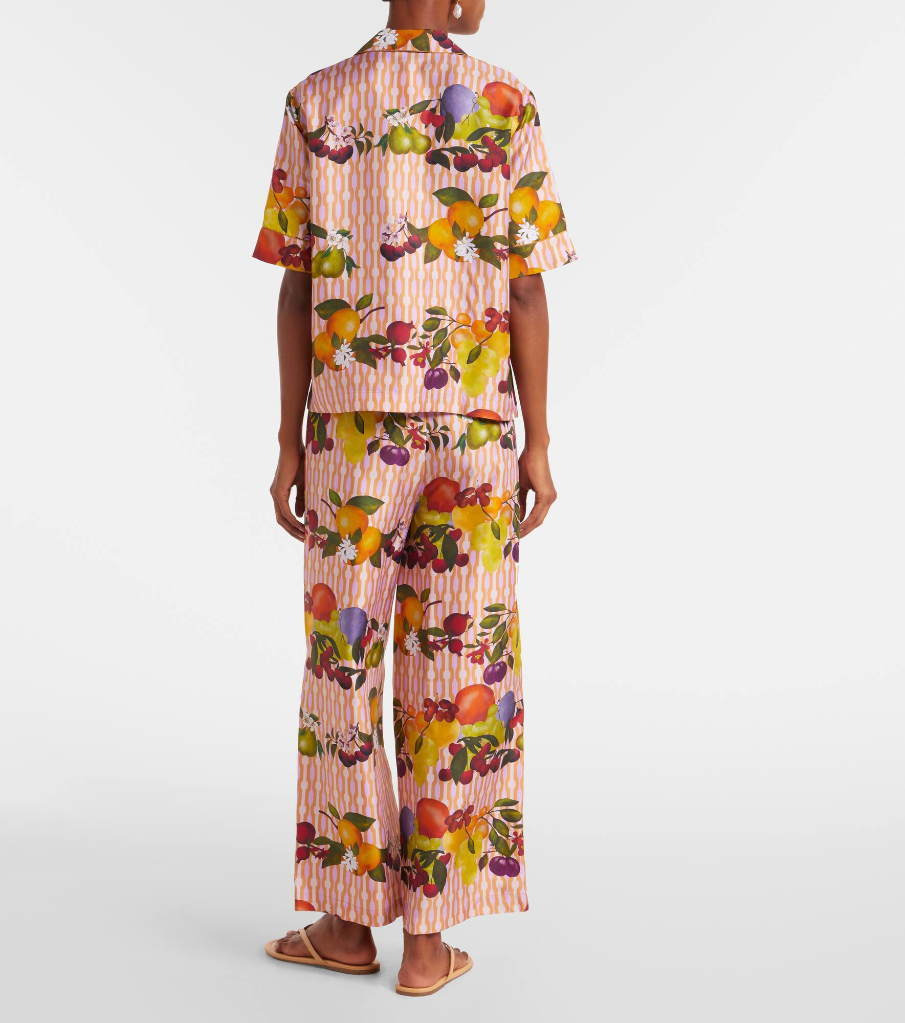 Cherry printed silk twill shirt - 3
