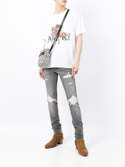 AMIRI x Playboy ripped-effect skinny jeans outlook