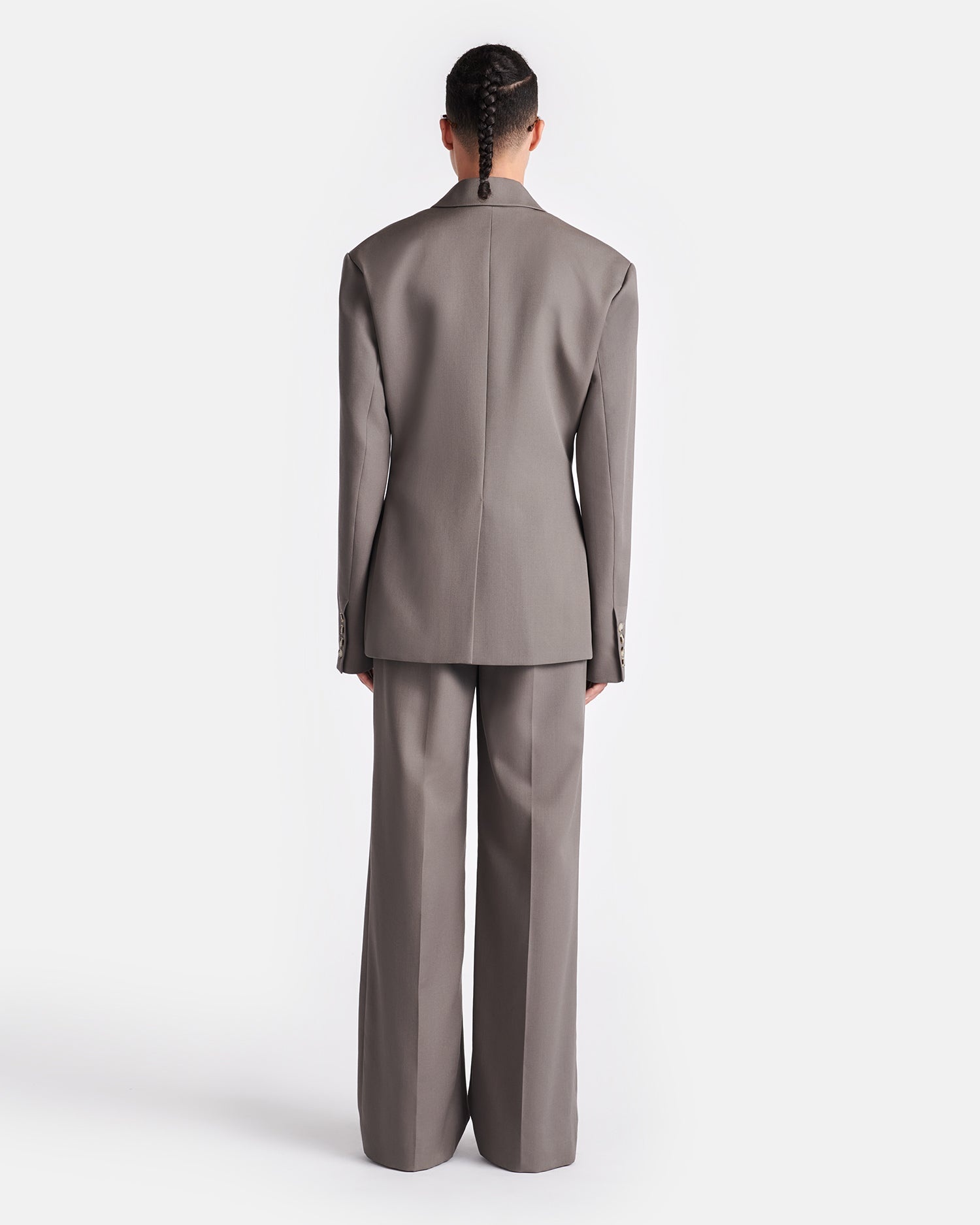 Cinched-Waist Twill-Suiting Blazer - 5