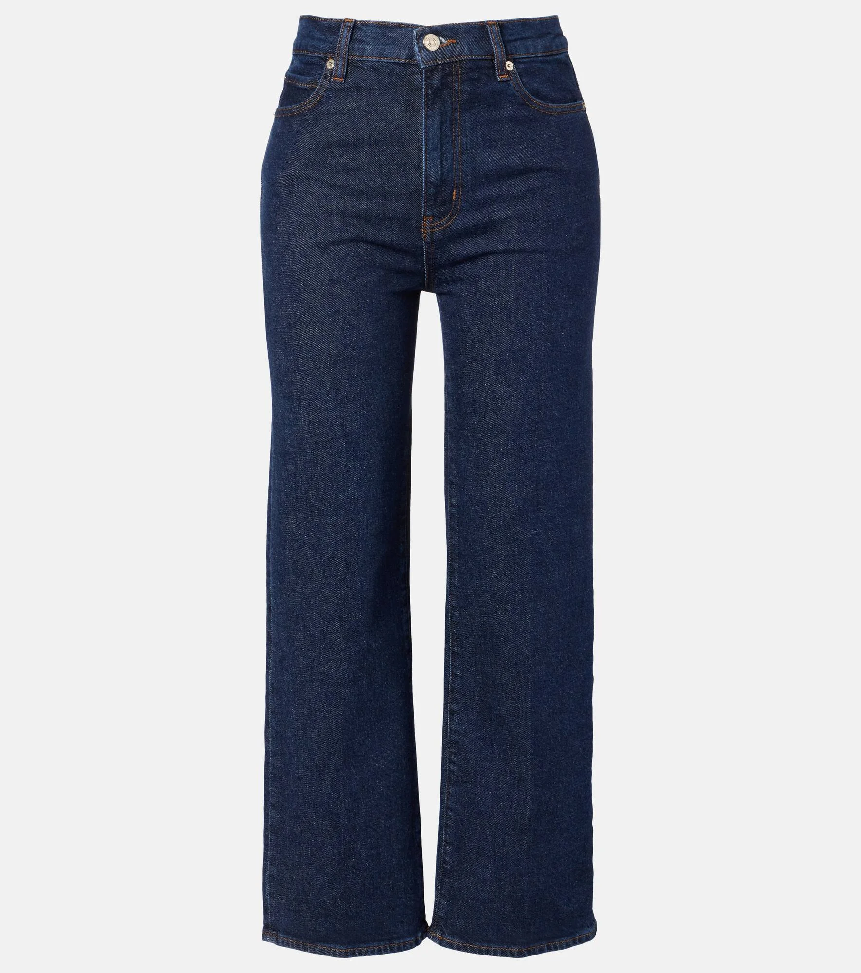 Cropped high-rise wide-leg jeans - 1