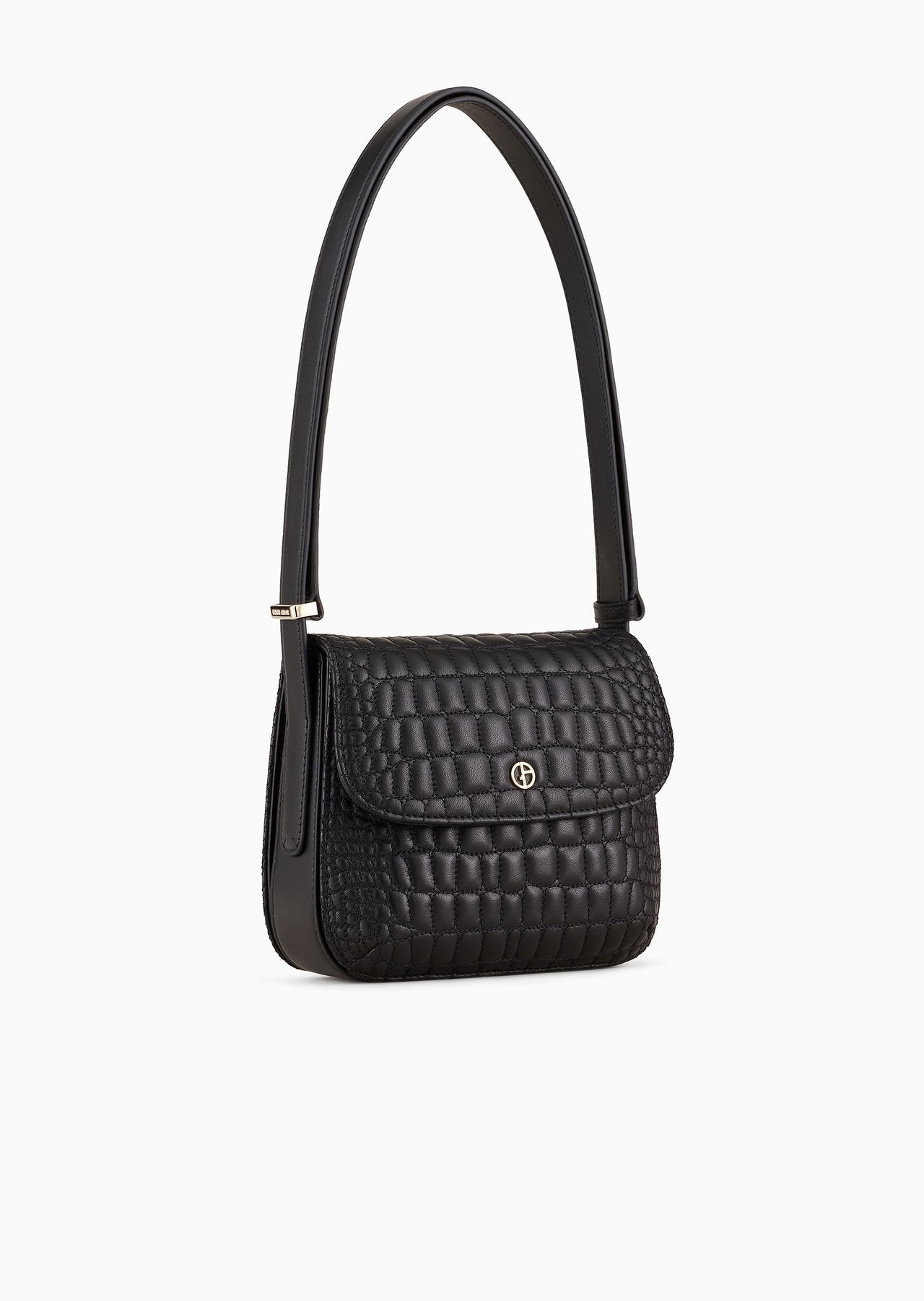 Small la Prima bag in croc-quilted nappa leather - 2