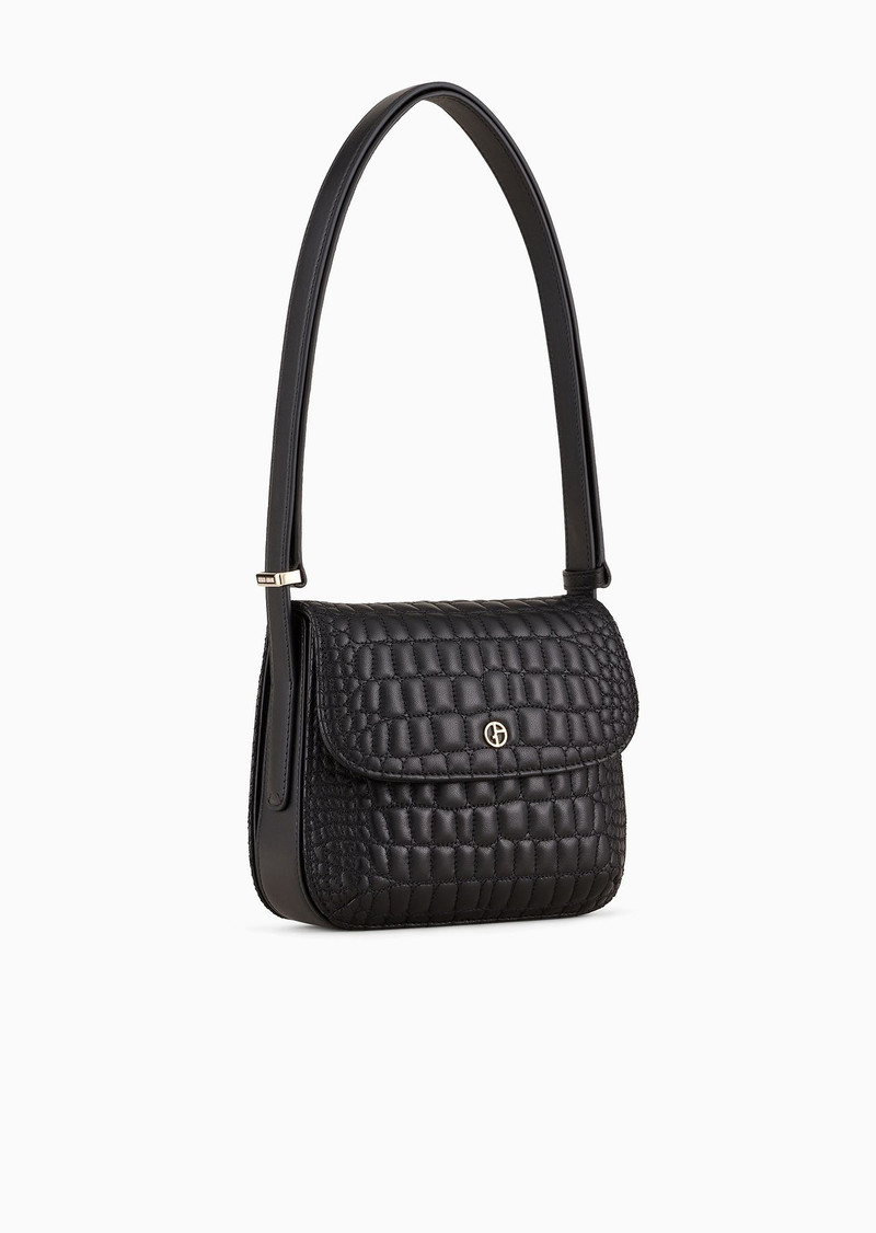 GIORGIO ARMANI Small la Prima bag in croc-quilted nappa leather outlook