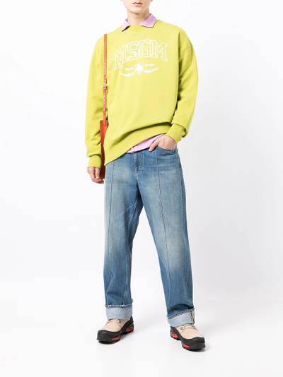 MSGM logo print sweatshirt outlook