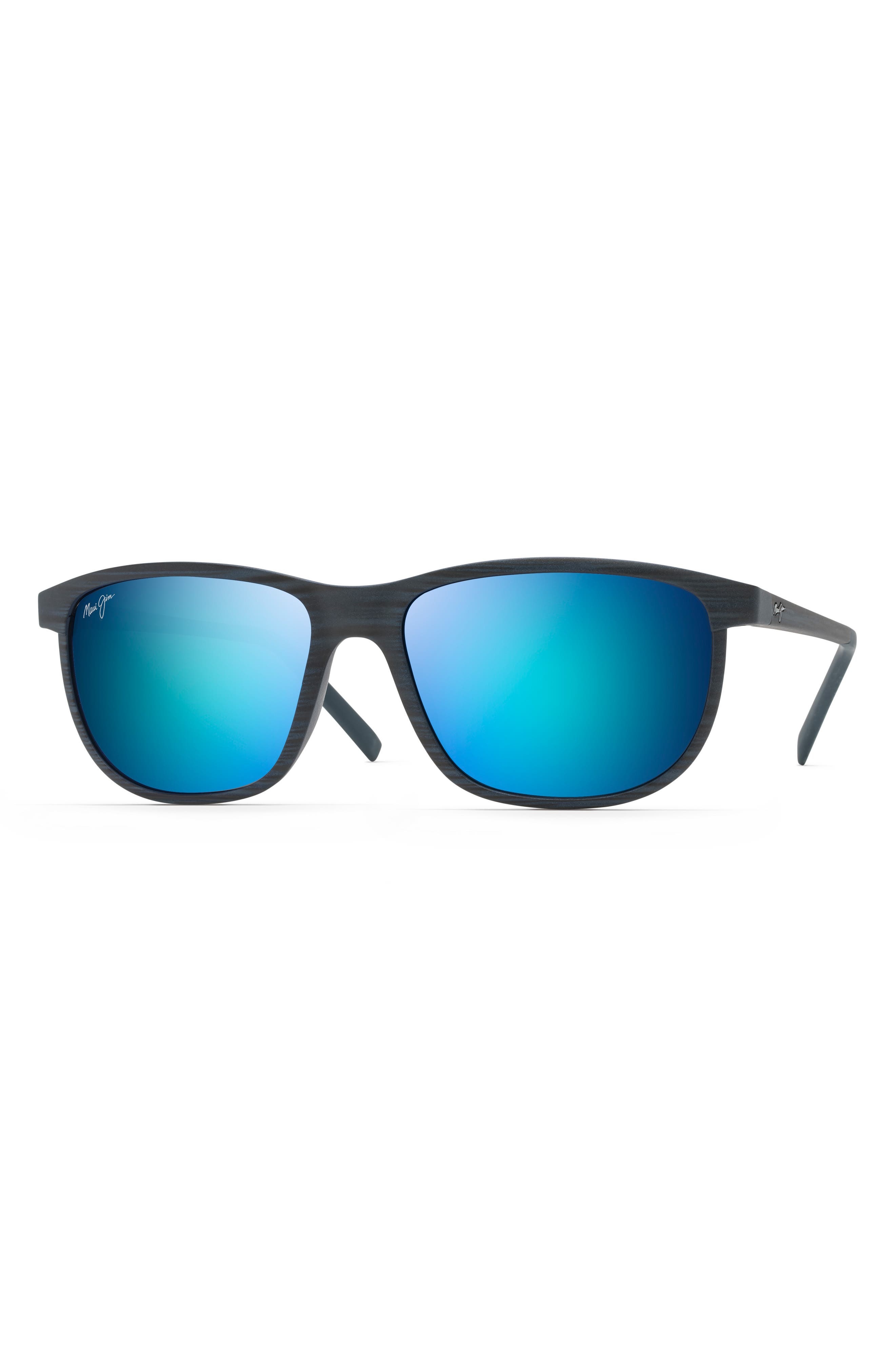 Maui Jim Lele Kawa 58mm Polarized Square Sunglasses in Dark Navy Stripe/Blue Hawaii at Nordstrom - 3