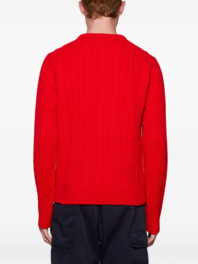 cable knit crew neck jumper 5