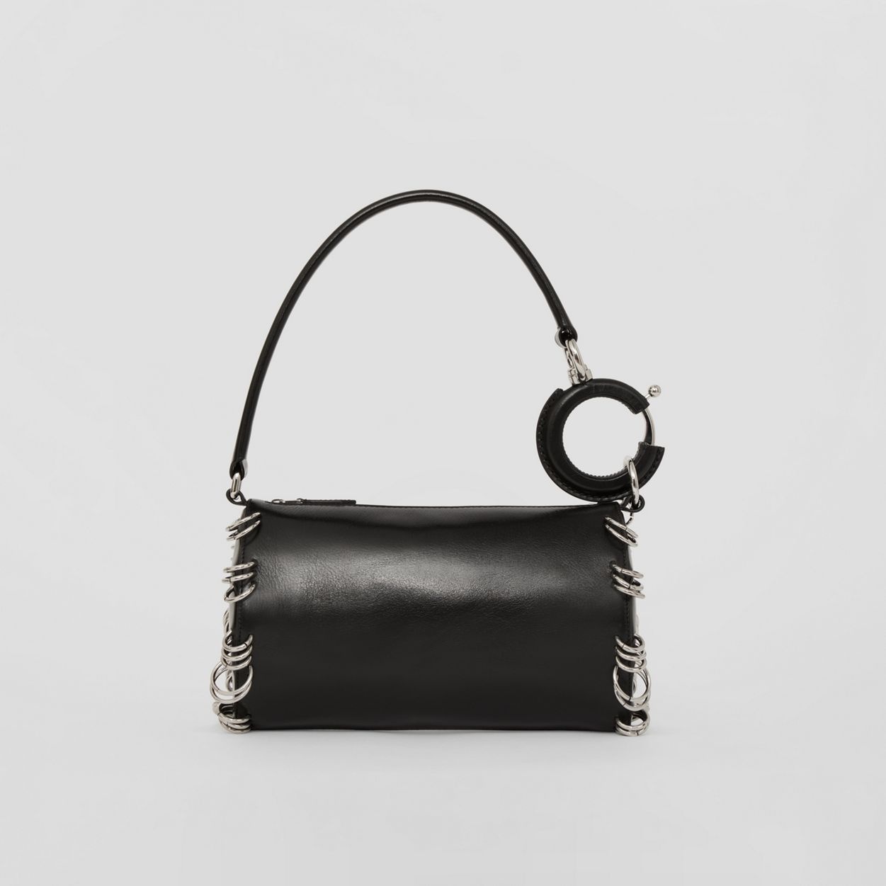 Mini Ring-pierced Leather Rhombi Bag - 1