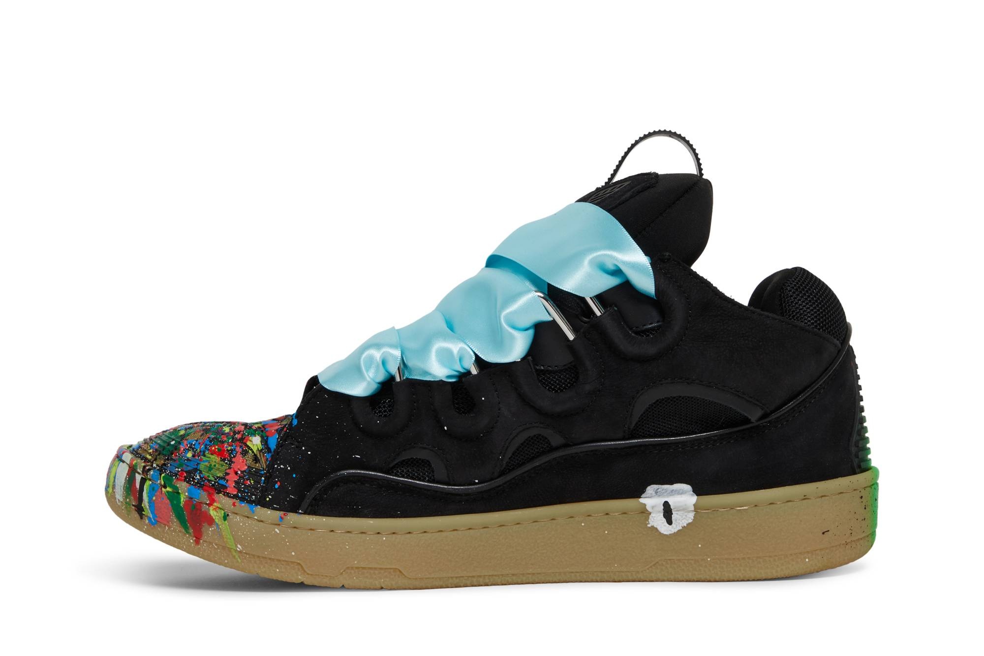 Gallery Dept. x Lanvin Curb Sneakers 'Paint Drip - Black' - 3