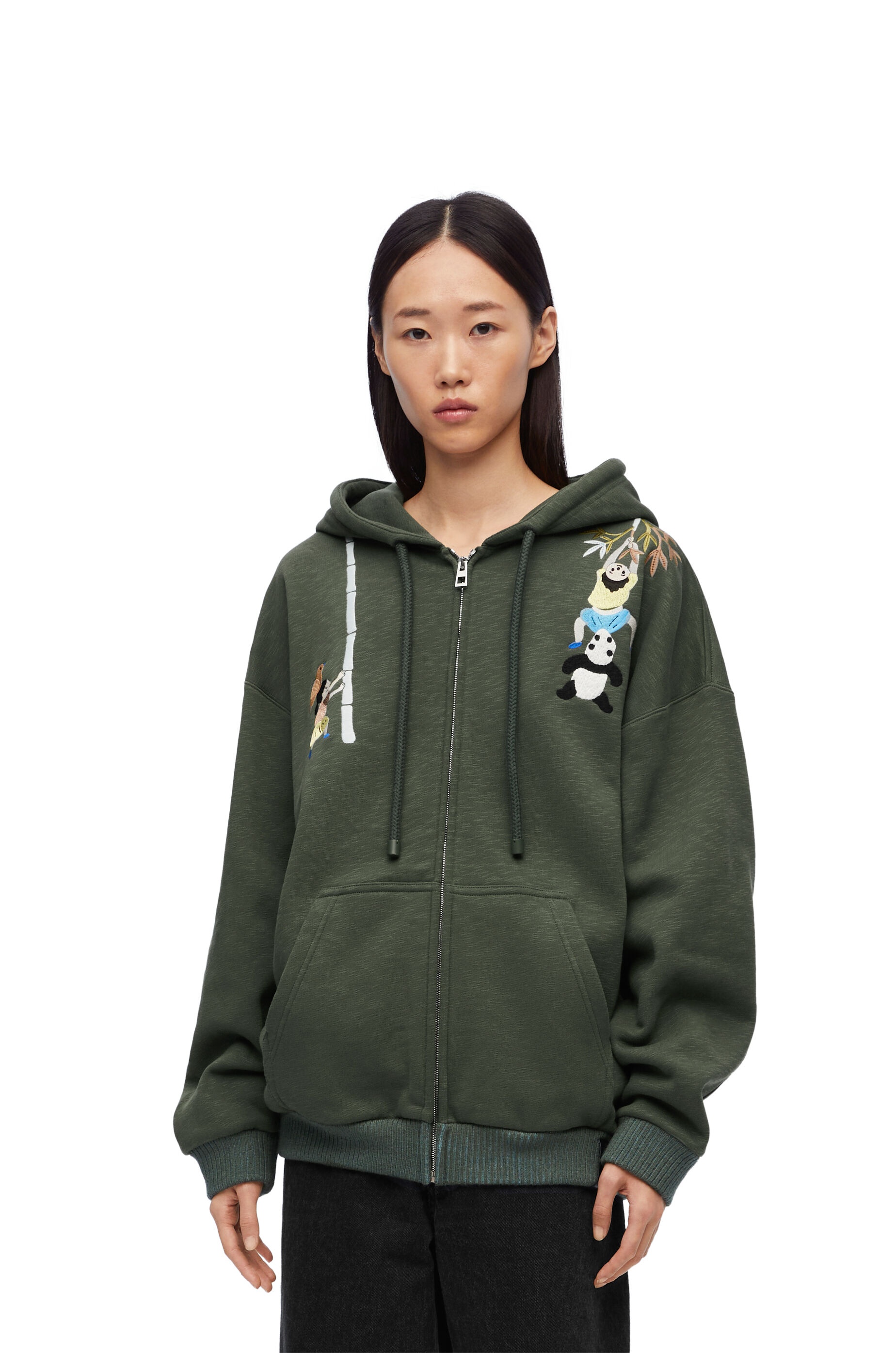 Zip-up hoodie in cotton - 3