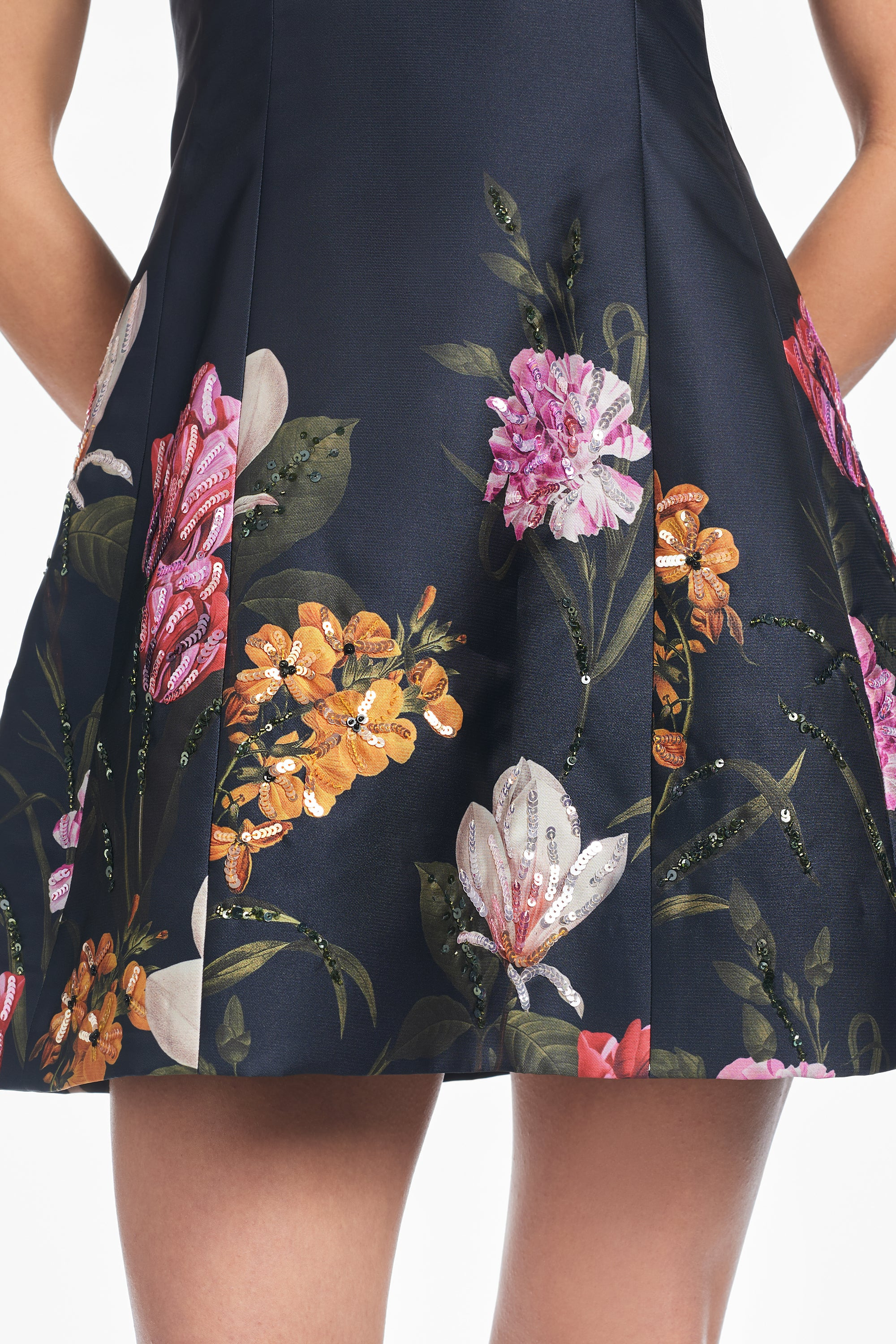 CAROLINE DRESS - DARK MIDNIGHT GARDEN - 6