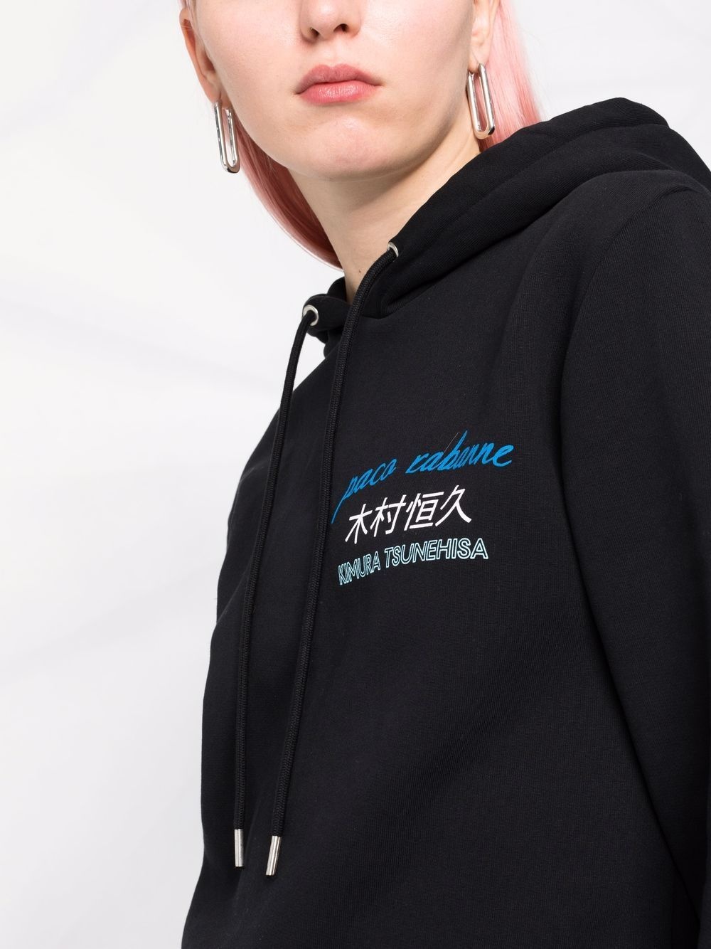 chest logo-print hoodie - 5