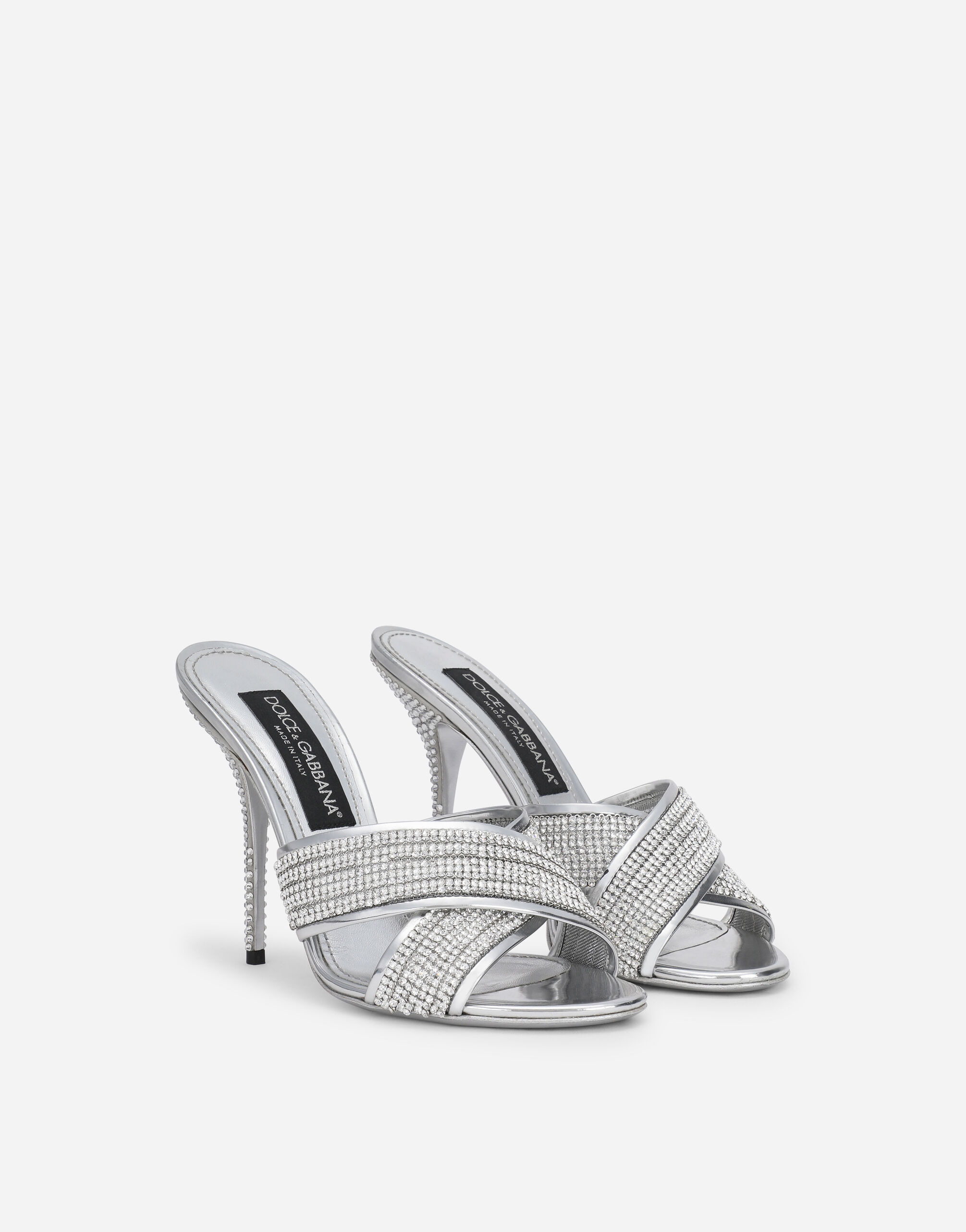 Crystal mesh mules - 2