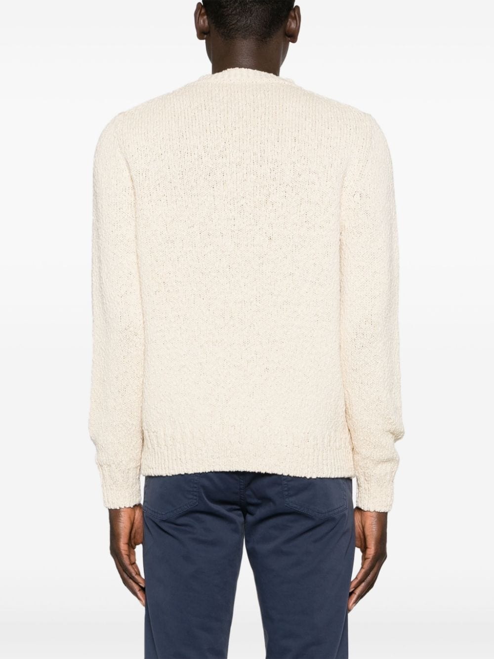 crew-neck cotton jumper - 4