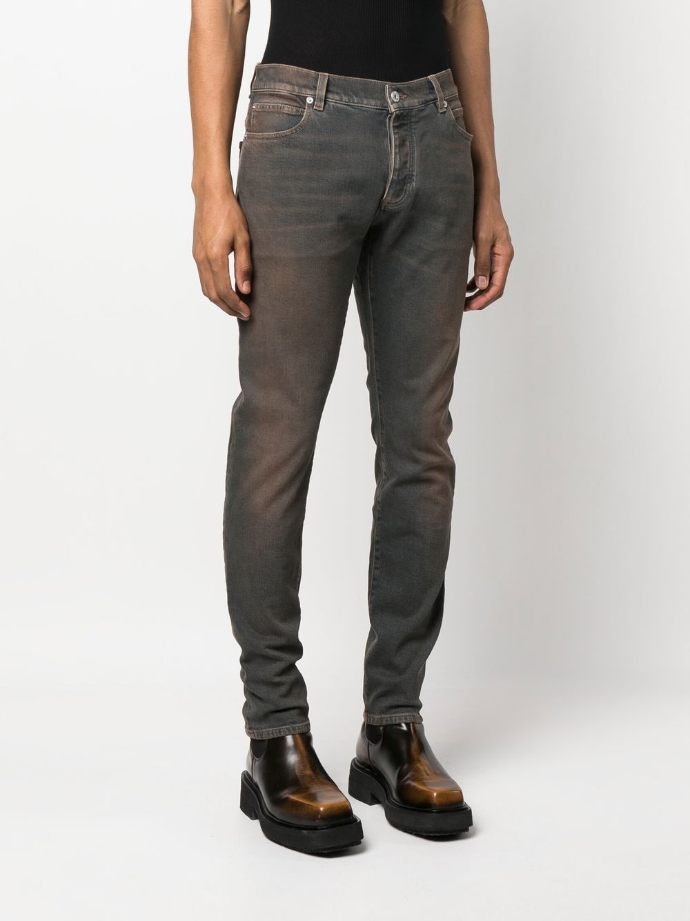 distressed slim-fit jeans - 3