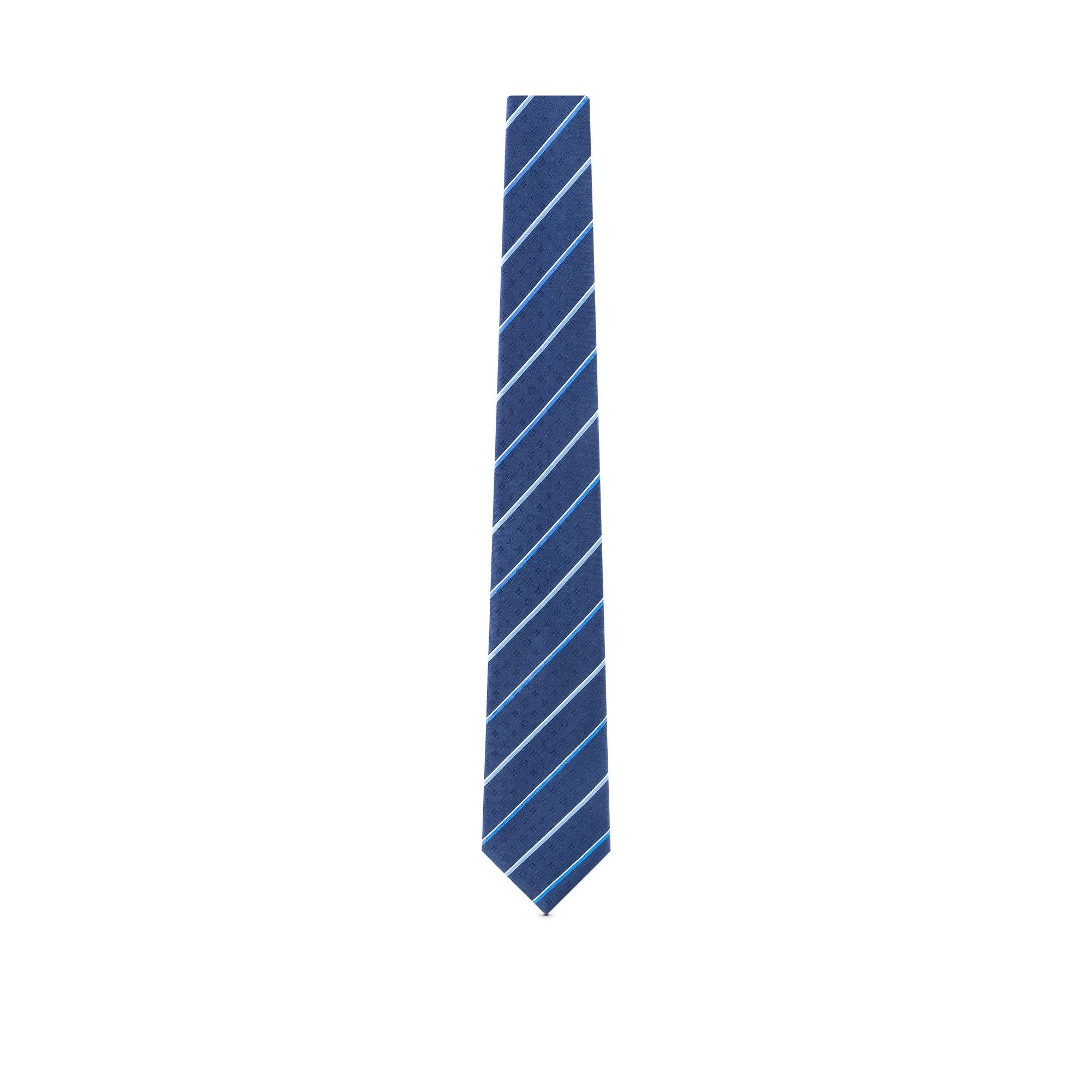 Monogram College Stripes Tie - 1