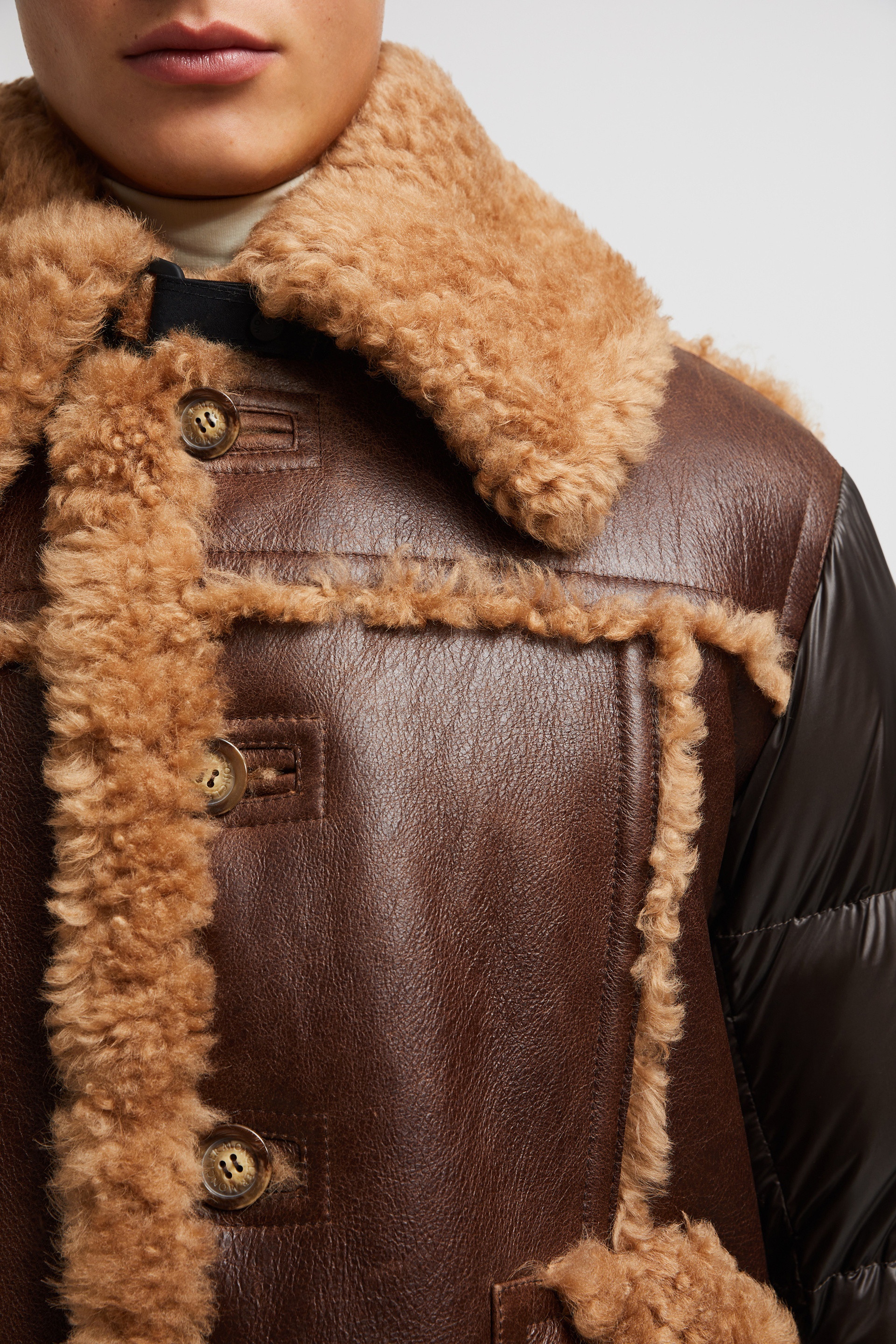 Elbrus Shearling Short Down Jacket - 8