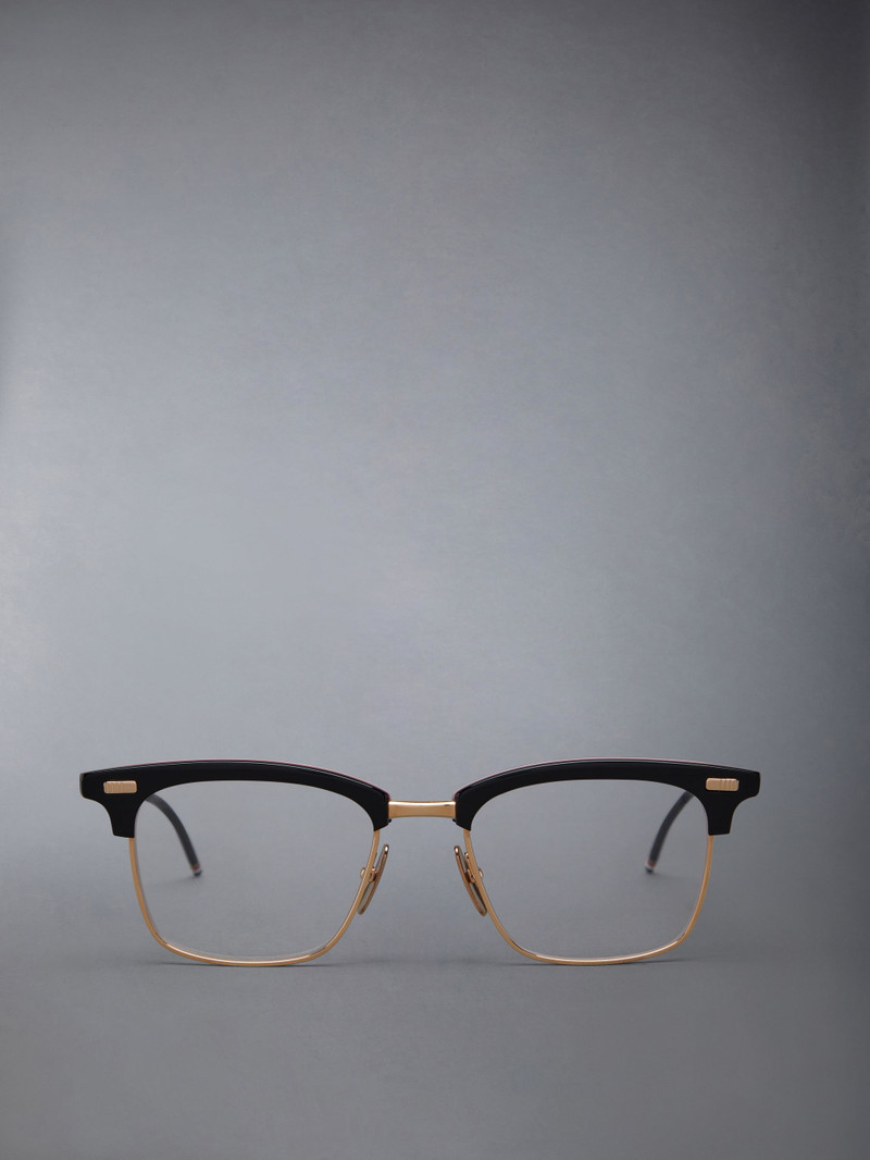 Acetate And Titanium Rectangular Eyeglasses - 1