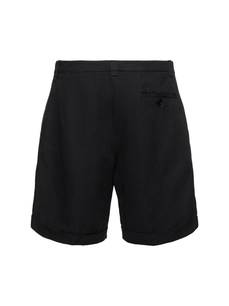 Cotton gabardine knee length shorts - 5