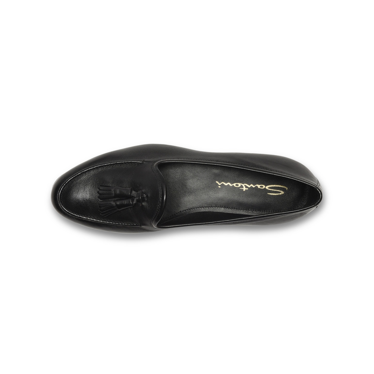 Women's black leather Andrea tassel loafer - 4