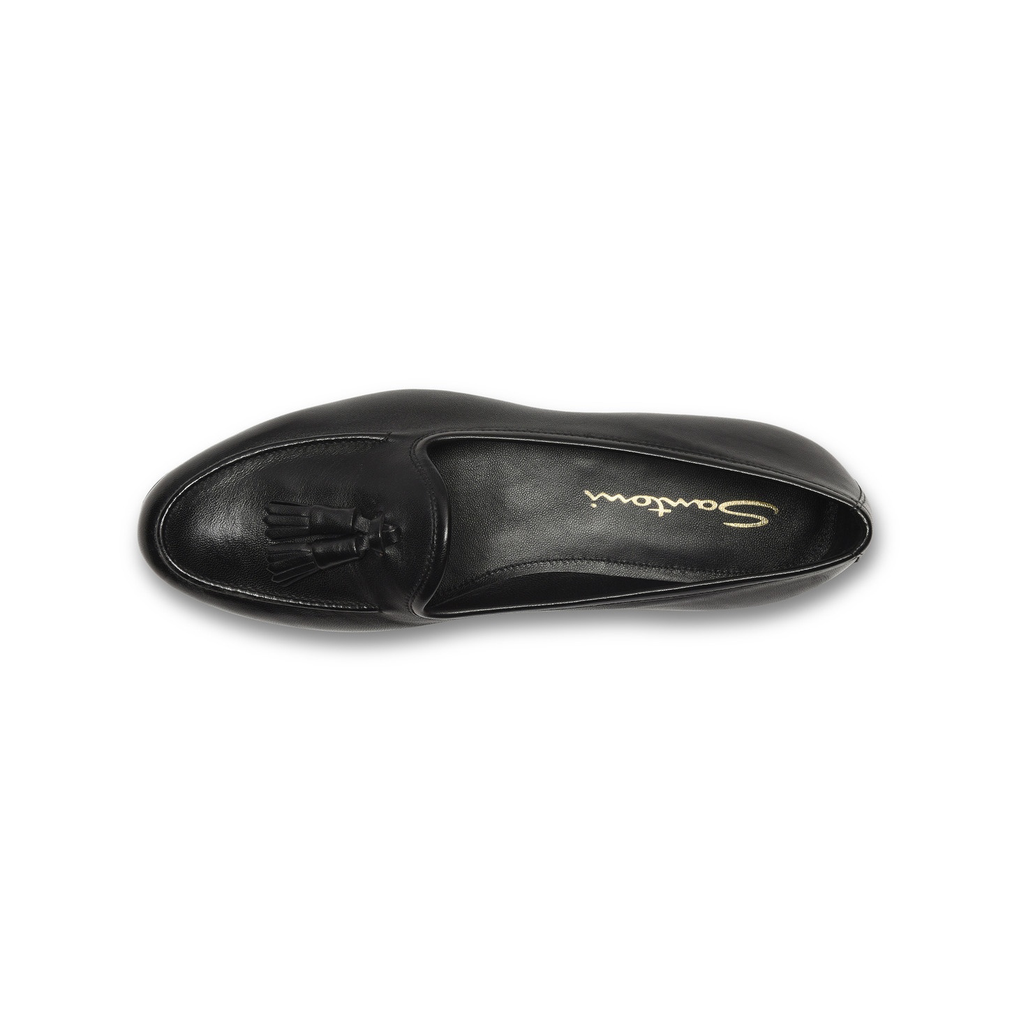 Women's black leather Andrea tassel loafer - 5