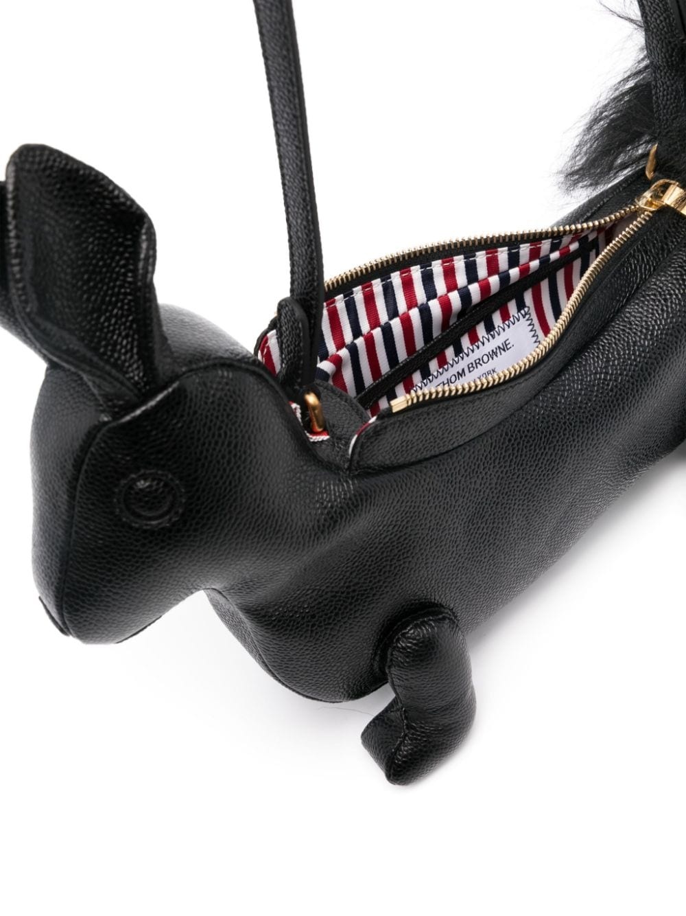 squirrel-motif leather shoulder bag - 5