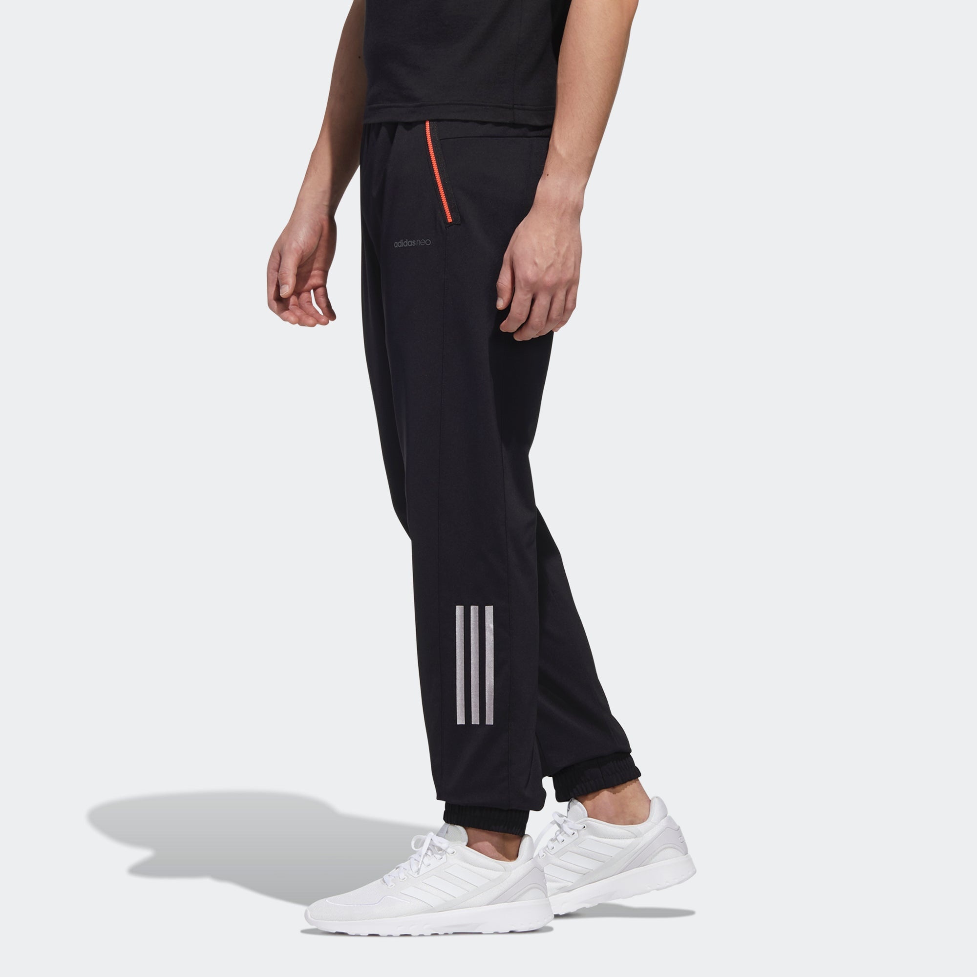 adidas neo M Ss Nn Tp 2 logo Printing Casual Bundle Feet Sports Pants Black GM2298 - 5