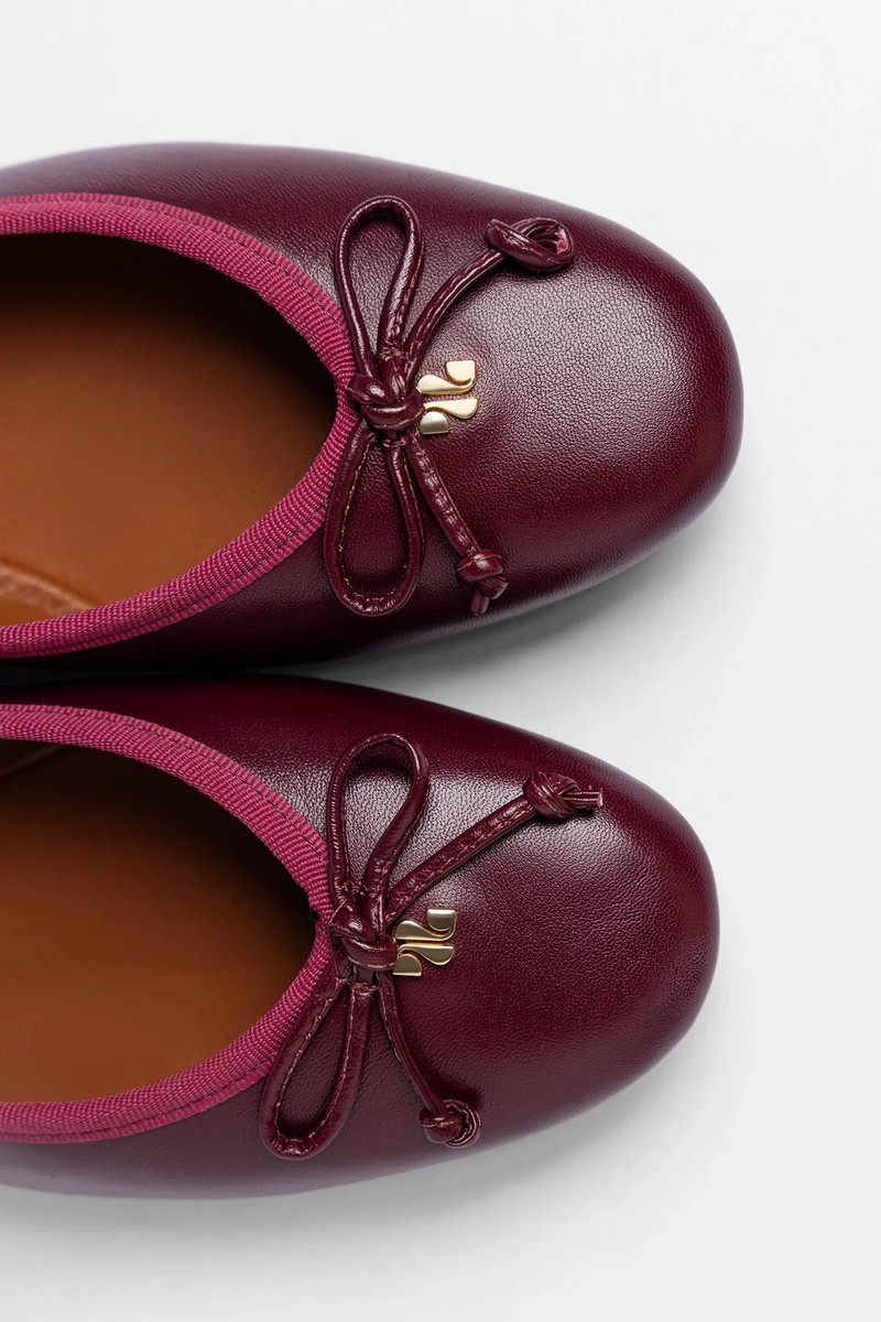 Pavlova Ballet Flat Ruby Leather 3