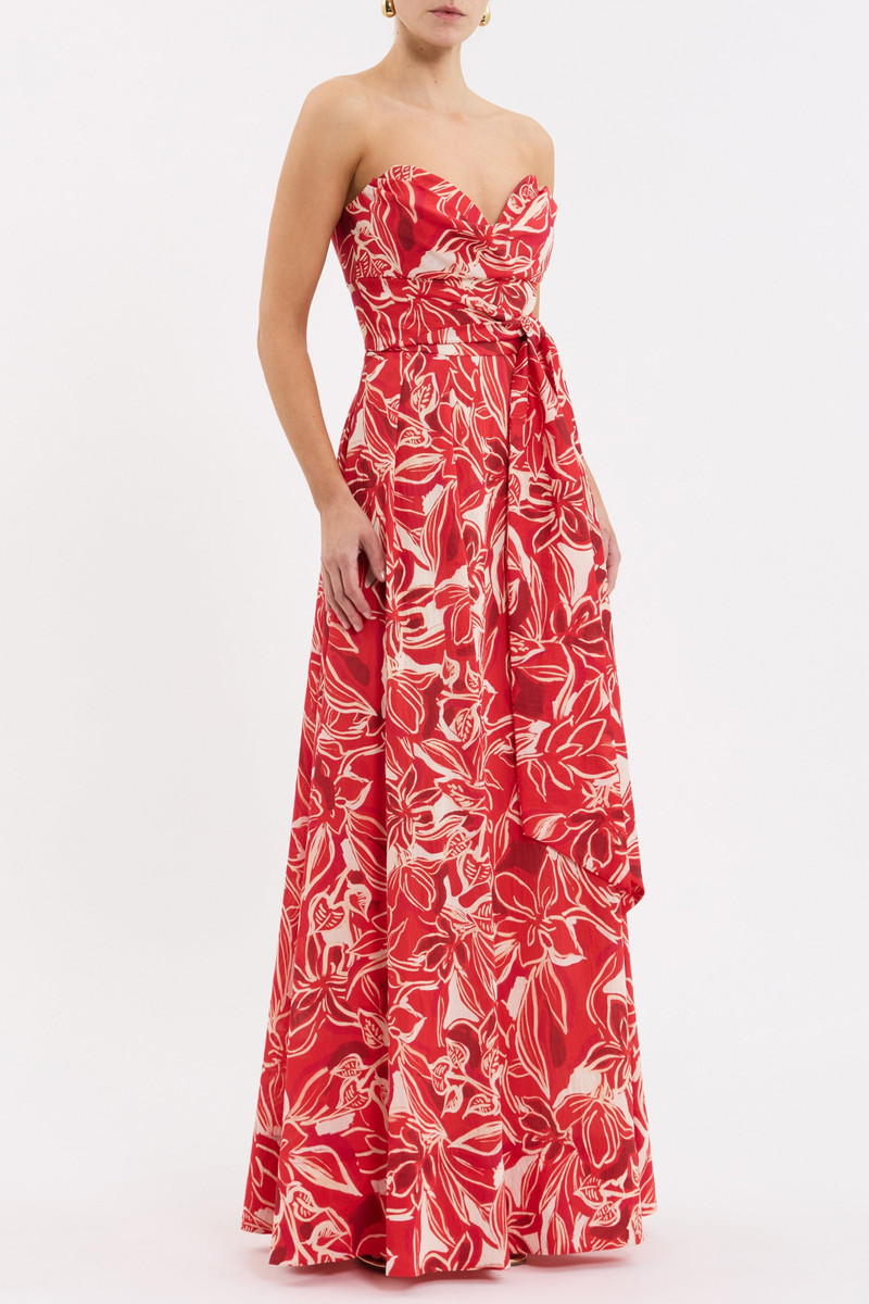 Alloure Strapless Maxi Dress 3