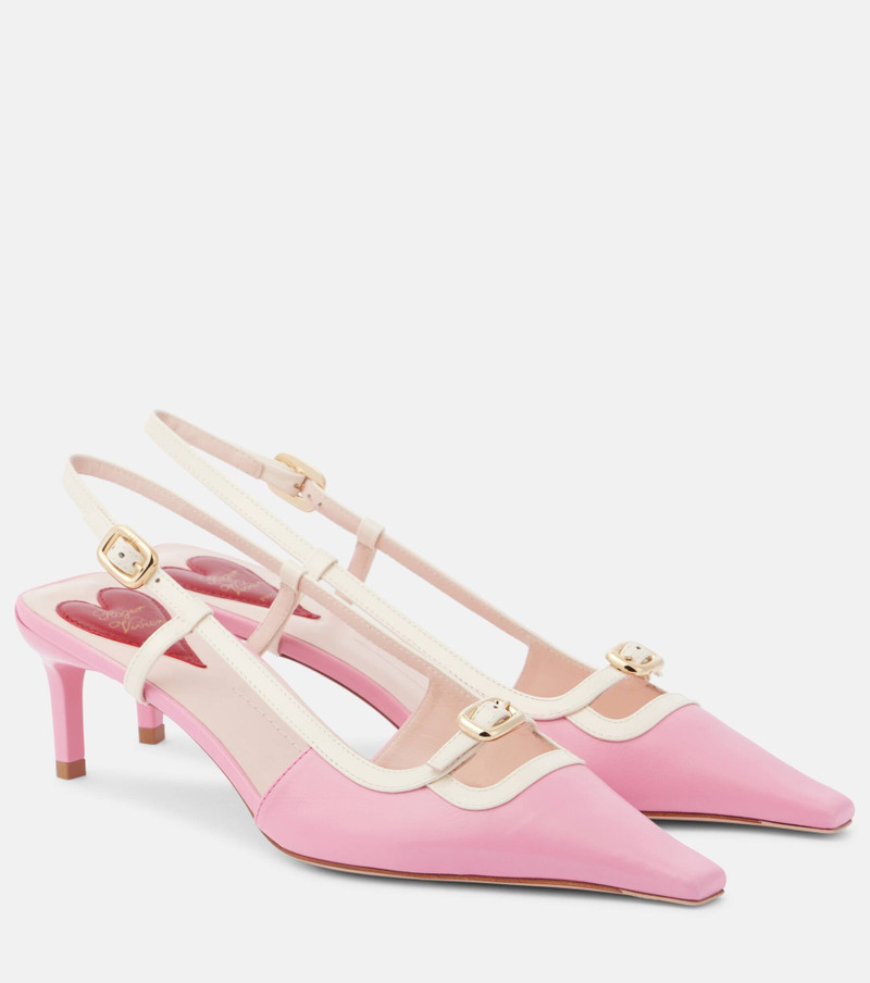 Viv' Canard leather slingback pumps - 1