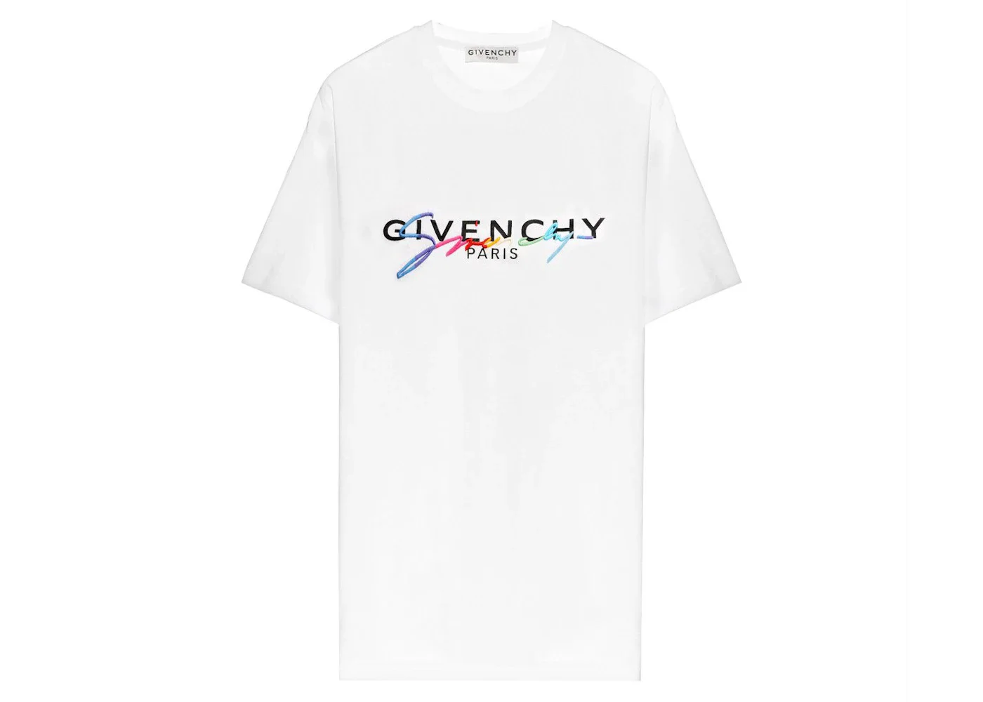 Givenchy Paris Embroidered Logo T-shirt White - 1