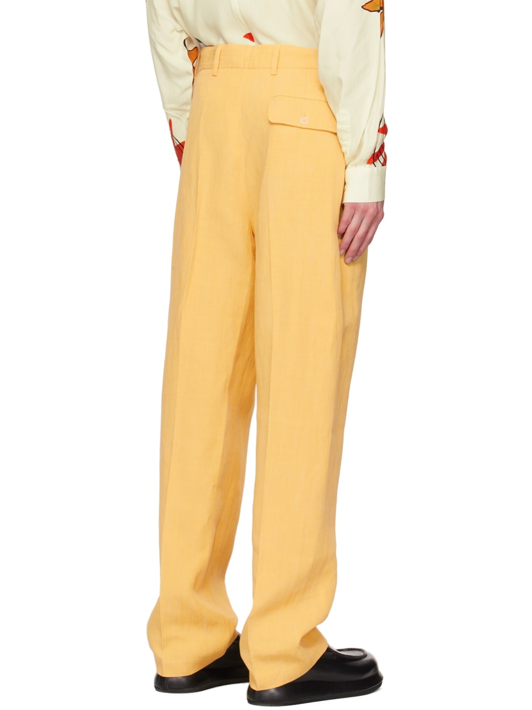 Yellow Le Raphia 'Le Pantalon Madeiro' Trousers - 3