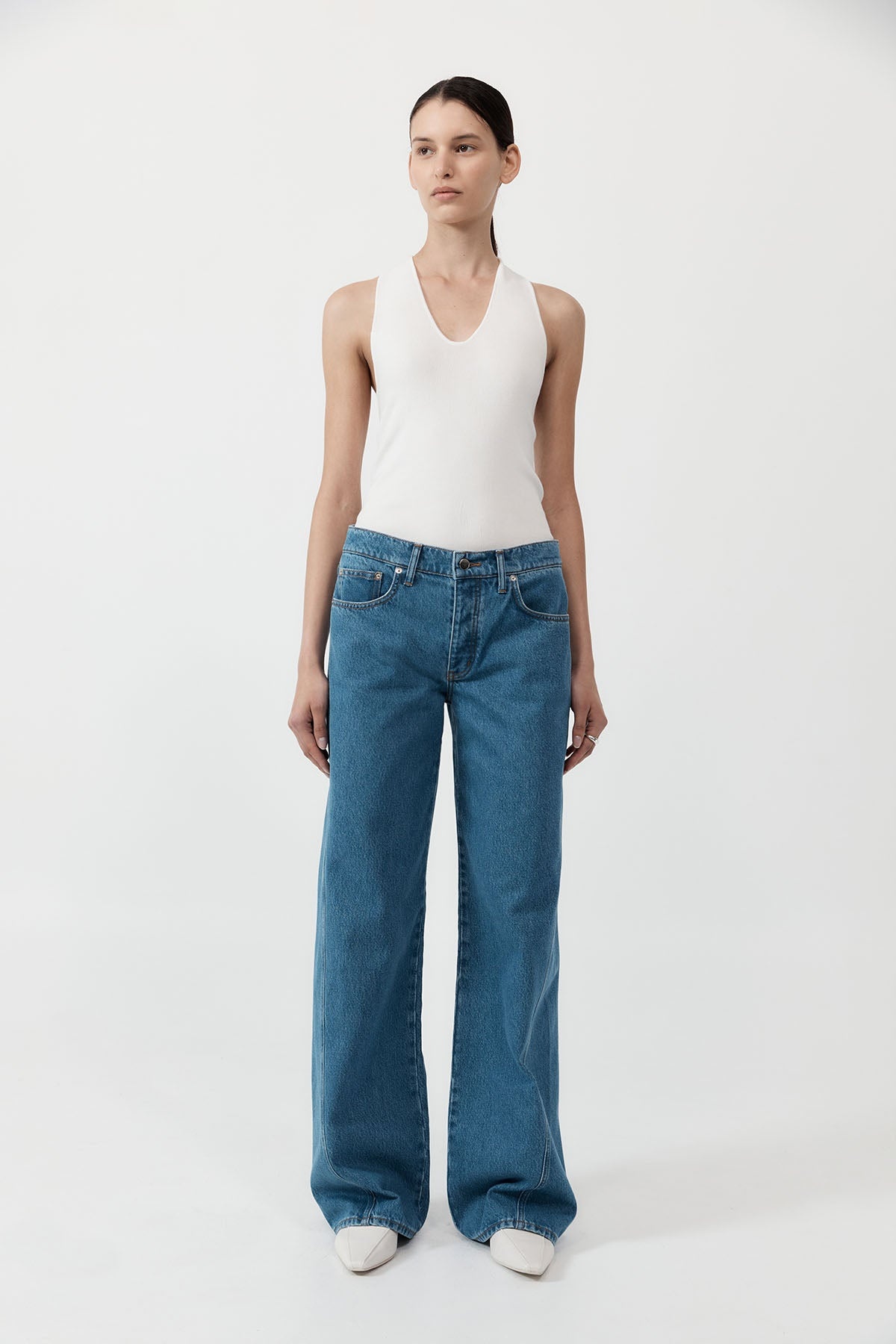 Low Rise Jeans - Denim Blue - 2