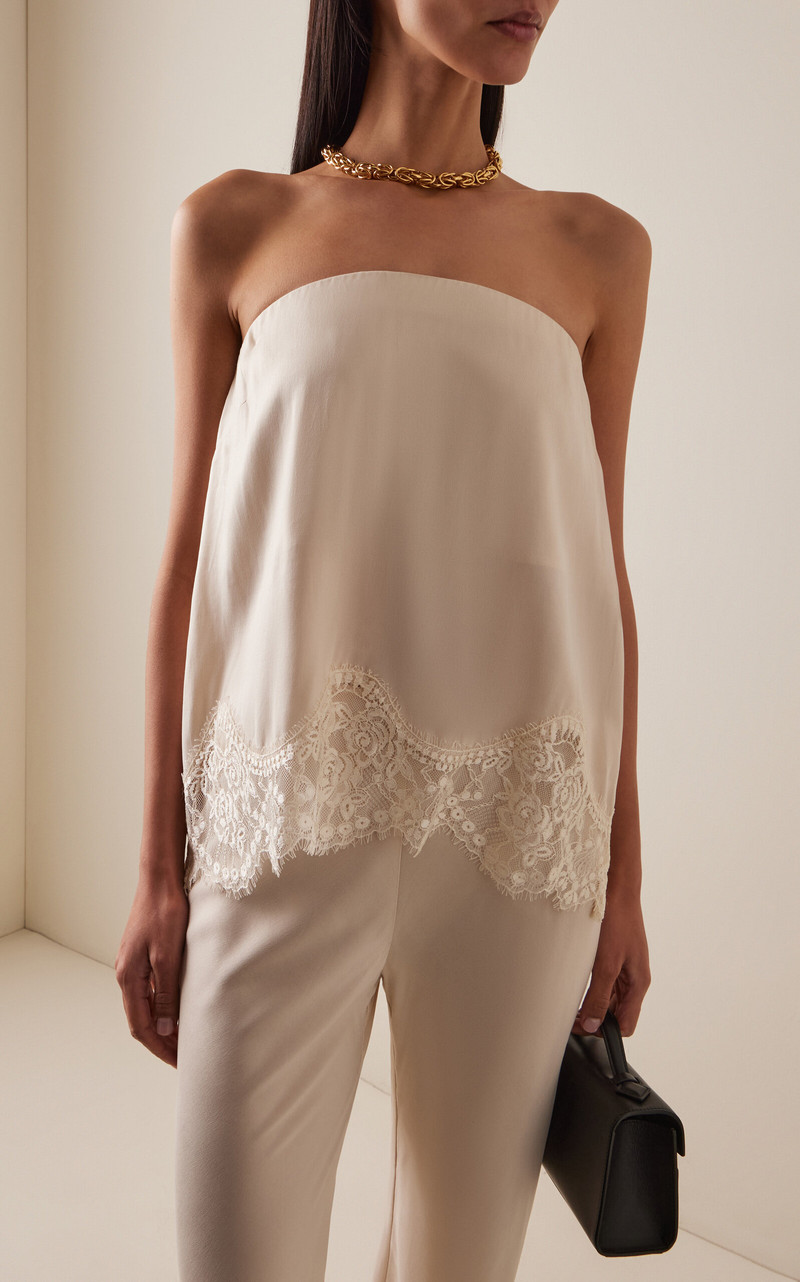 THIRD FORM Visions Lace Strapless Top yellow outlook