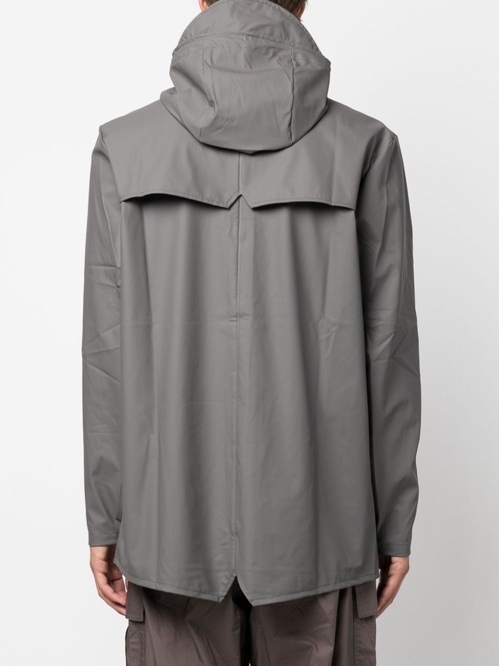 drawstring-hood press-stud parka coat - 5