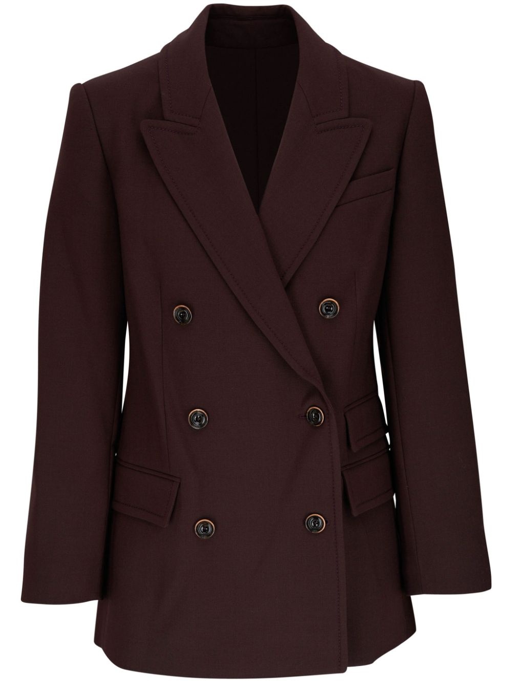 notched-lapels double-breasted blazer - 1