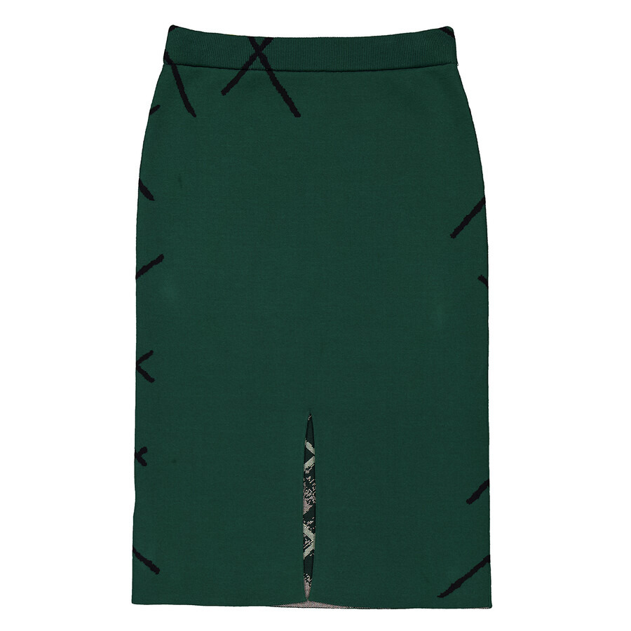 Burberry Argyle Intarsia Knitted Midi Skirt - 2