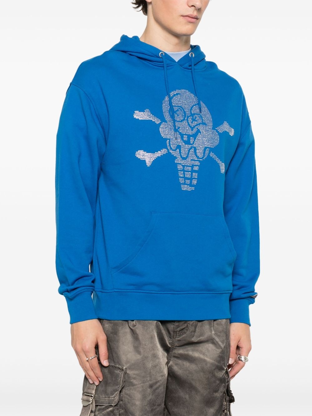 Rhinestone Cones & Bones Popover hoodie - 3