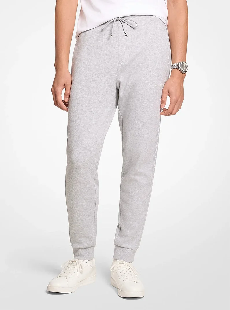 Logo Tape Cotton Blend Joggers - 1