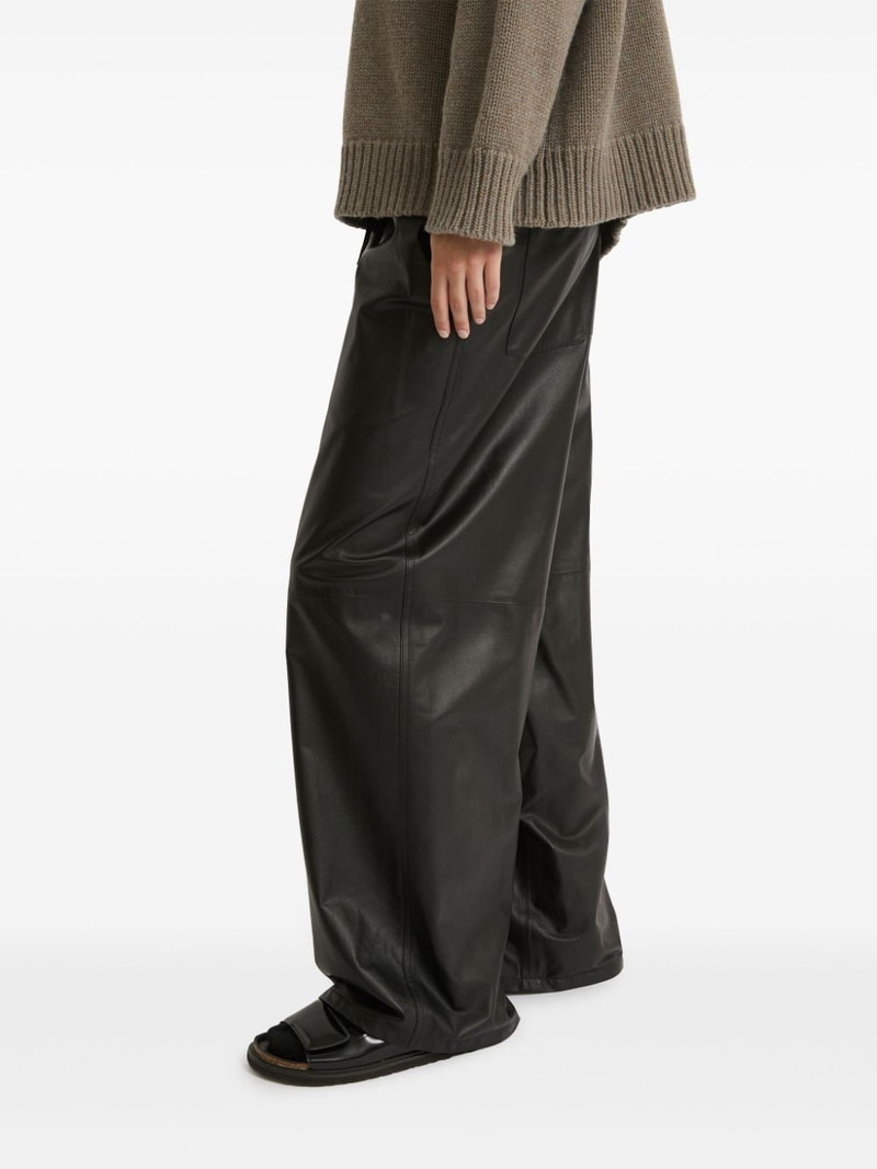 leather wide-leg trousers 4