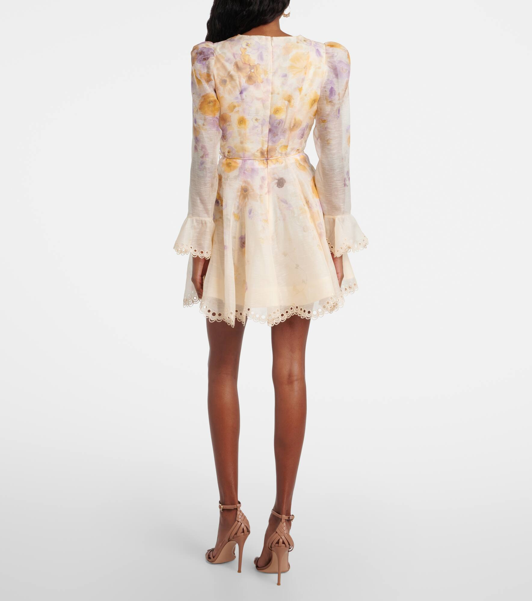 Memento linen and silk minidress - 3