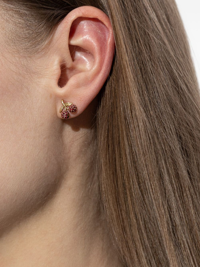 COACH cherry embellished earrings outlook