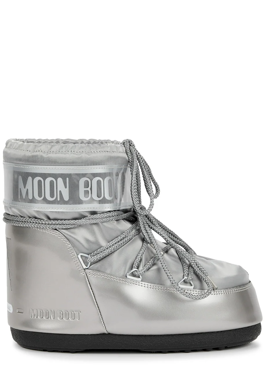 Icon padded metallic satin snow boots - 1