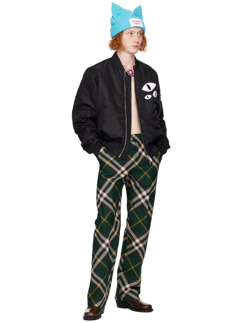CHARLES JEFFREY LOVERBOY Black Varsity Bomber Jacket outlook