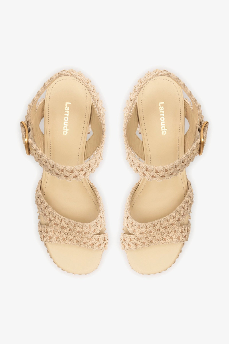 Jolene Low Sandal Natural Crochet 6