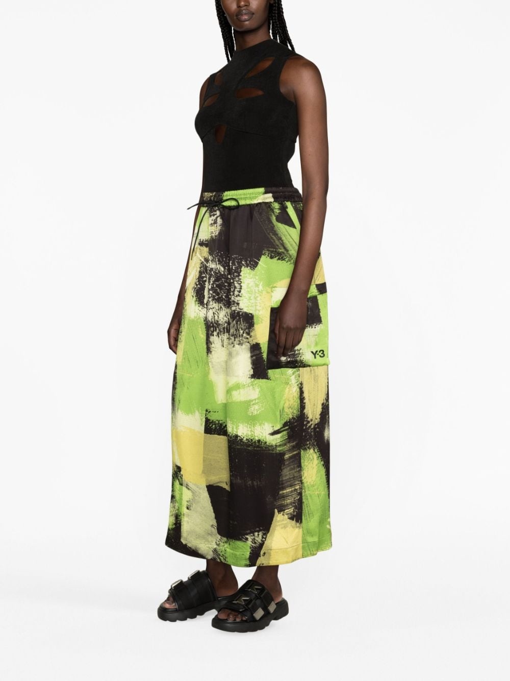 graphic-print maxi skirt - 3