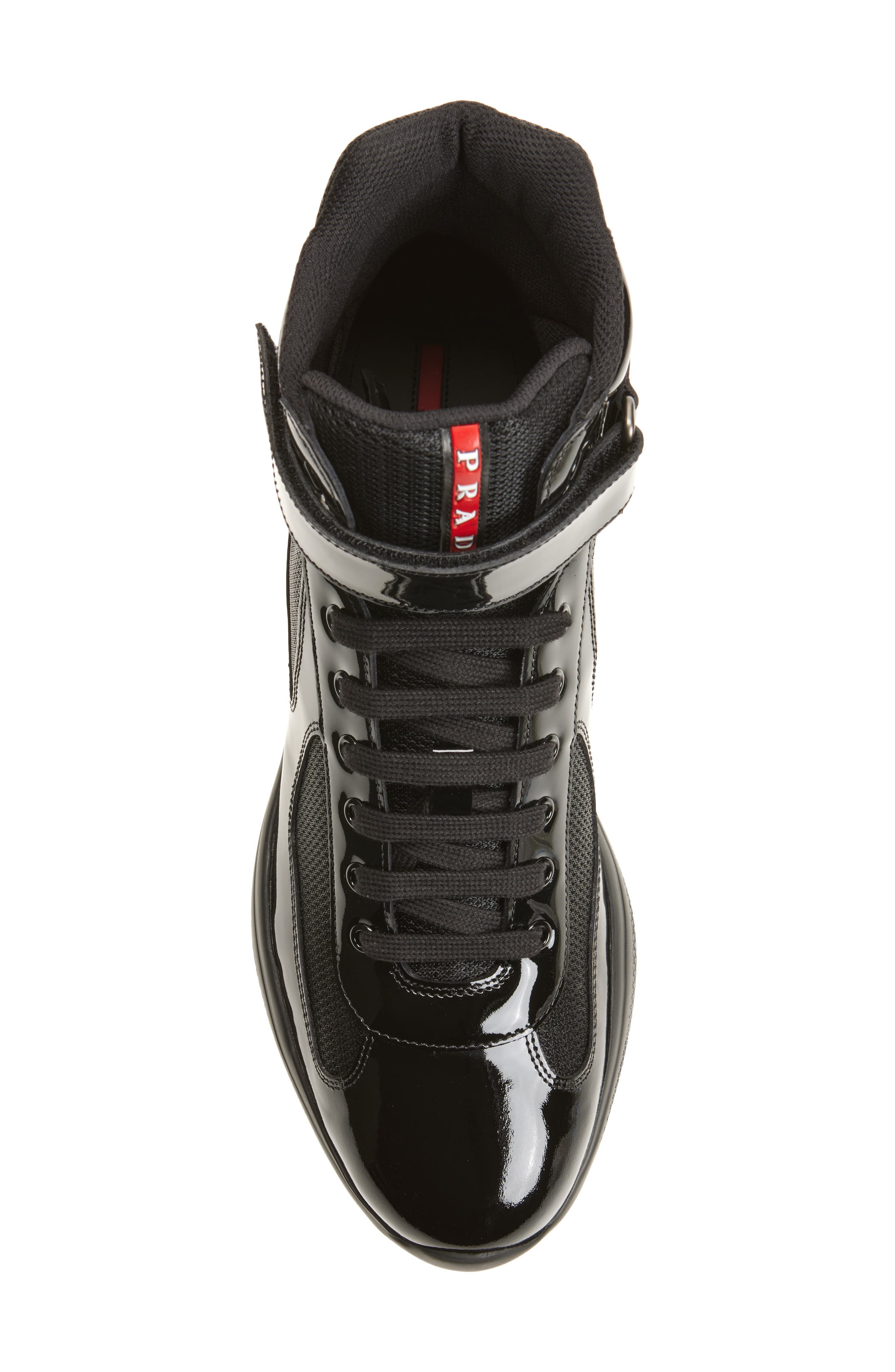Prada America's Cup High Top Sneaker in Nero at Nordstrom - 5