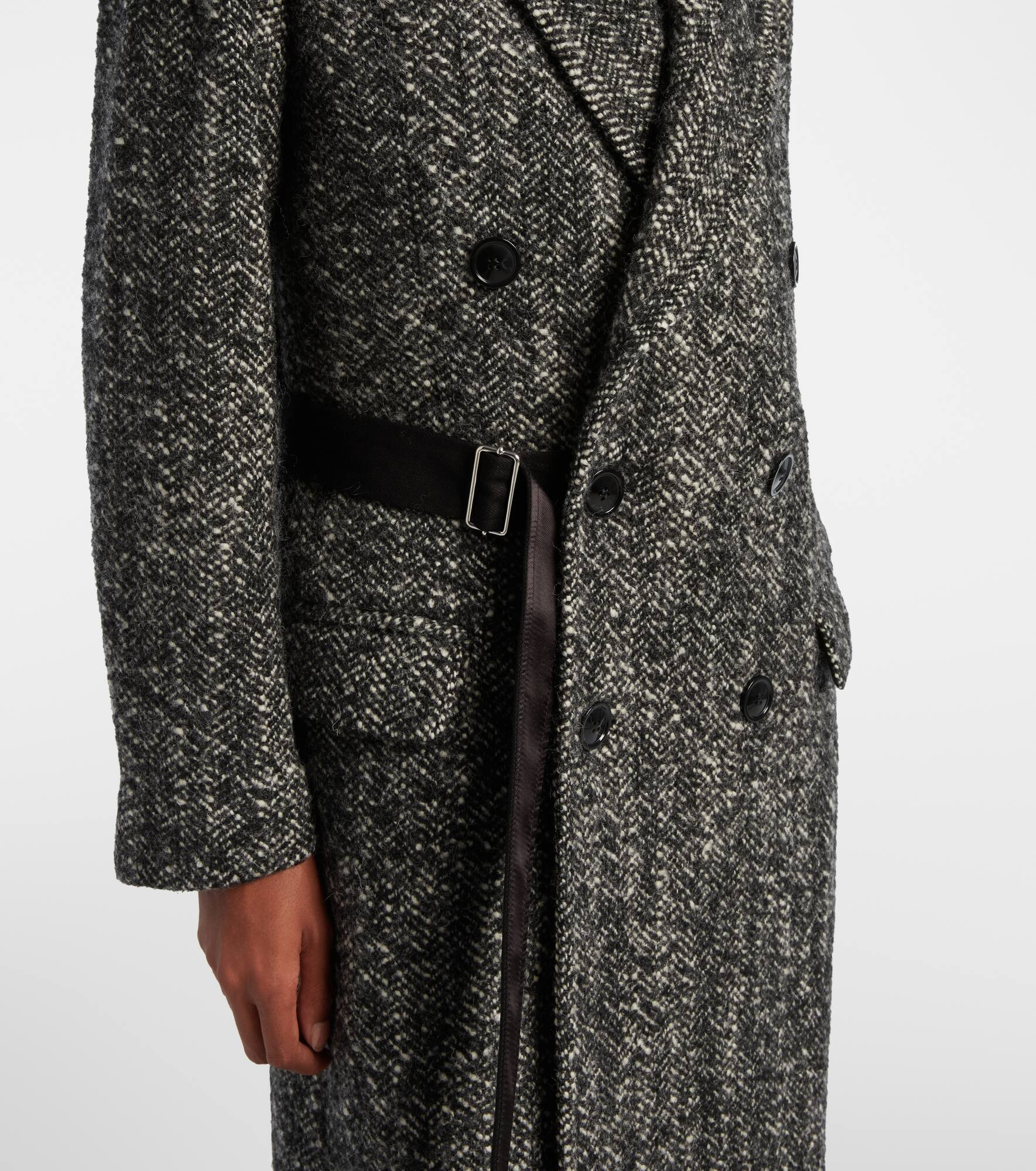Ebyane chevron wool-blend tweed coat - 5