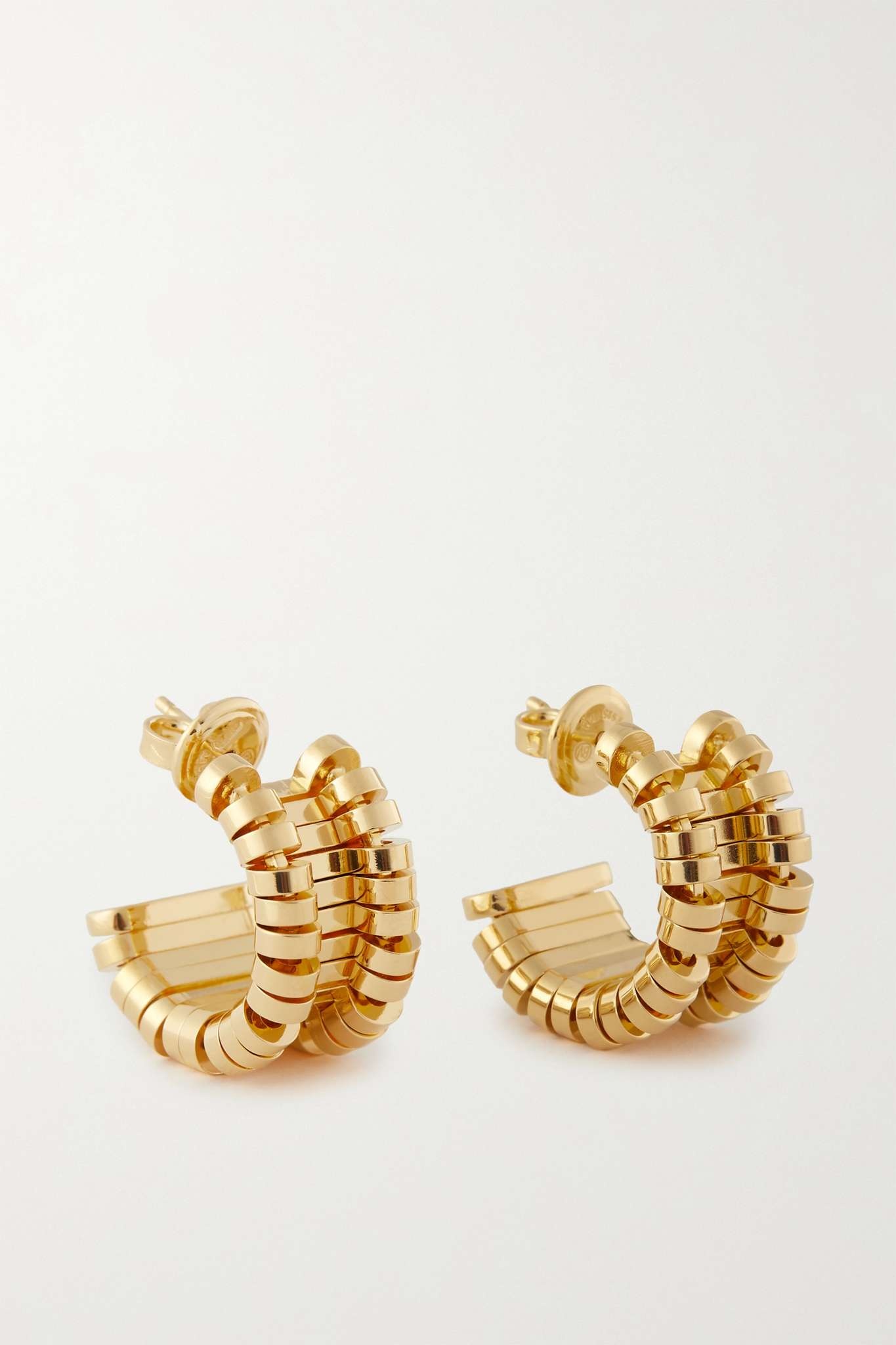 Gold-plated hoop earrings - 1