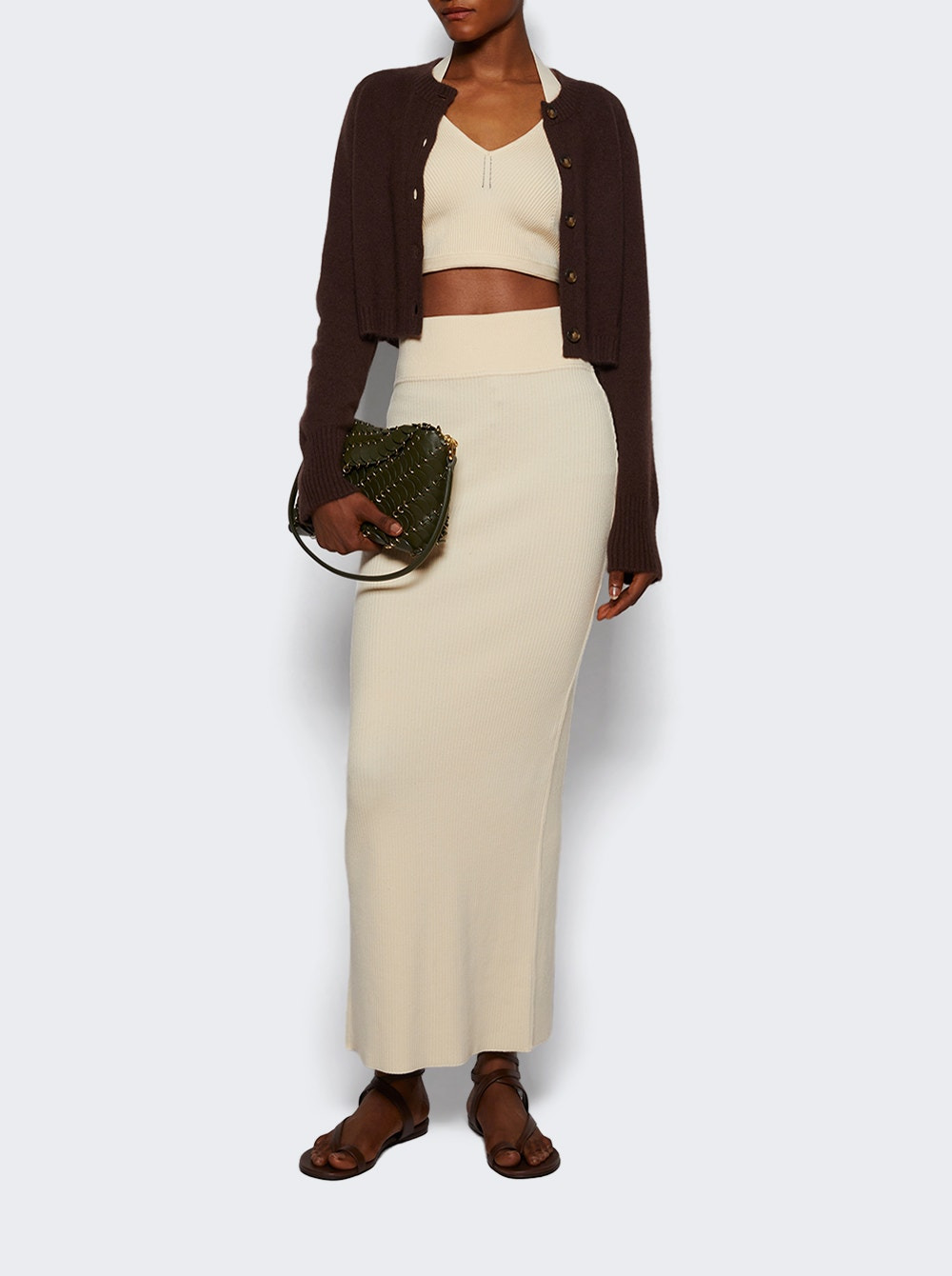 Knit Halter Top Cream - 5