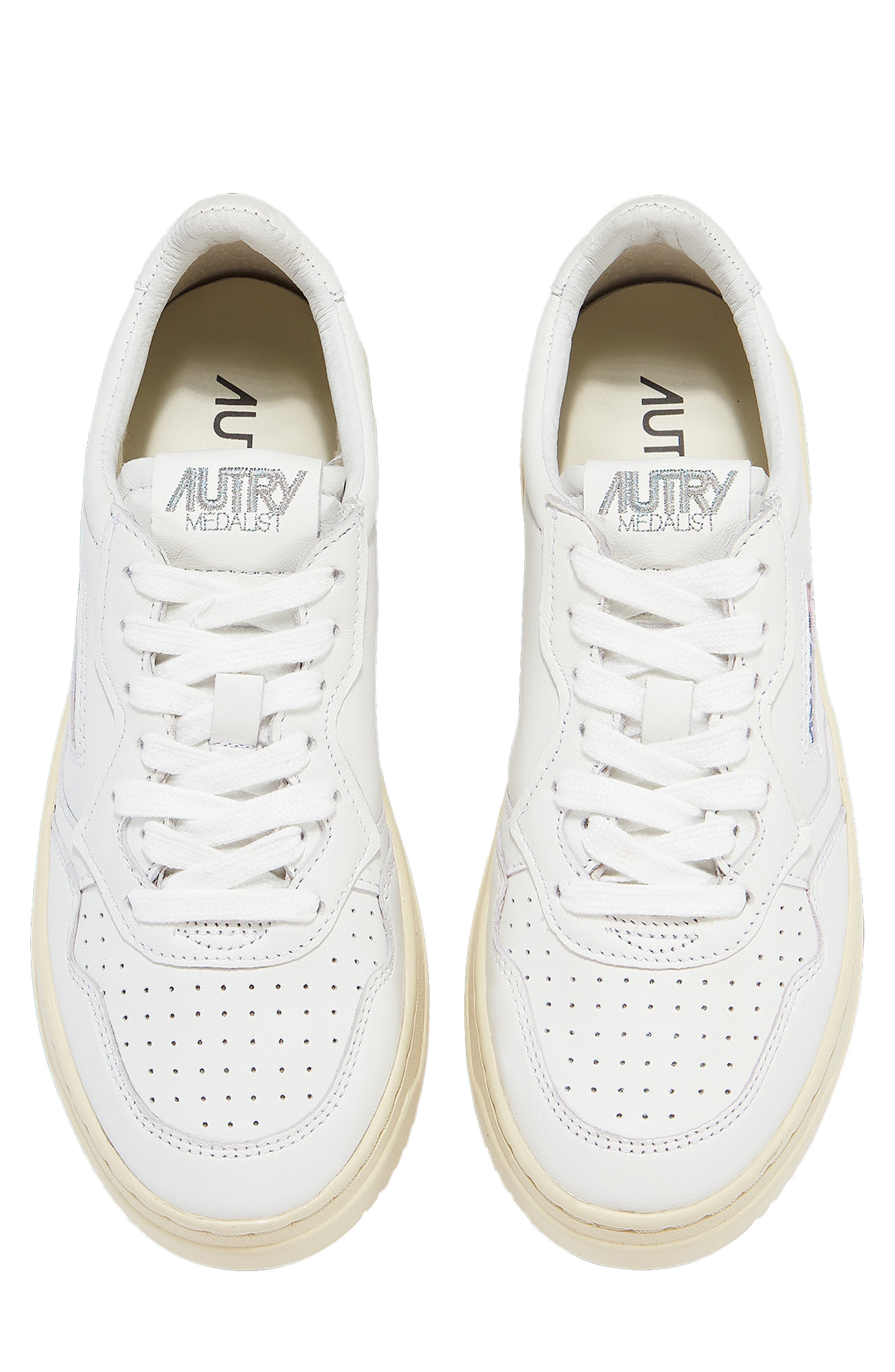 AUTRY Medalist Low Sneaker in Goat/Goat White at Nordstrom - 3