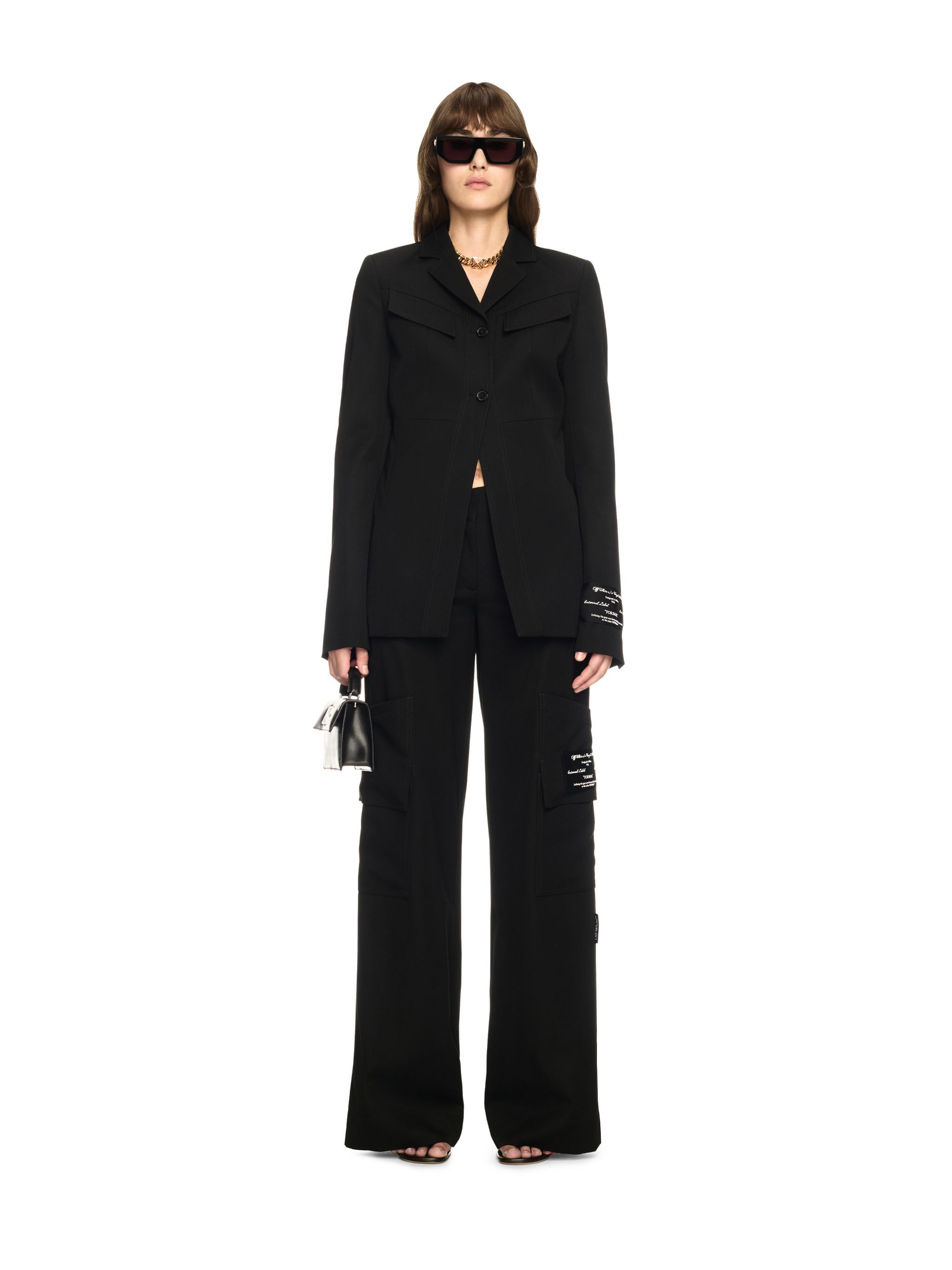 Black Toybox Wool Cargo Jacket - 2